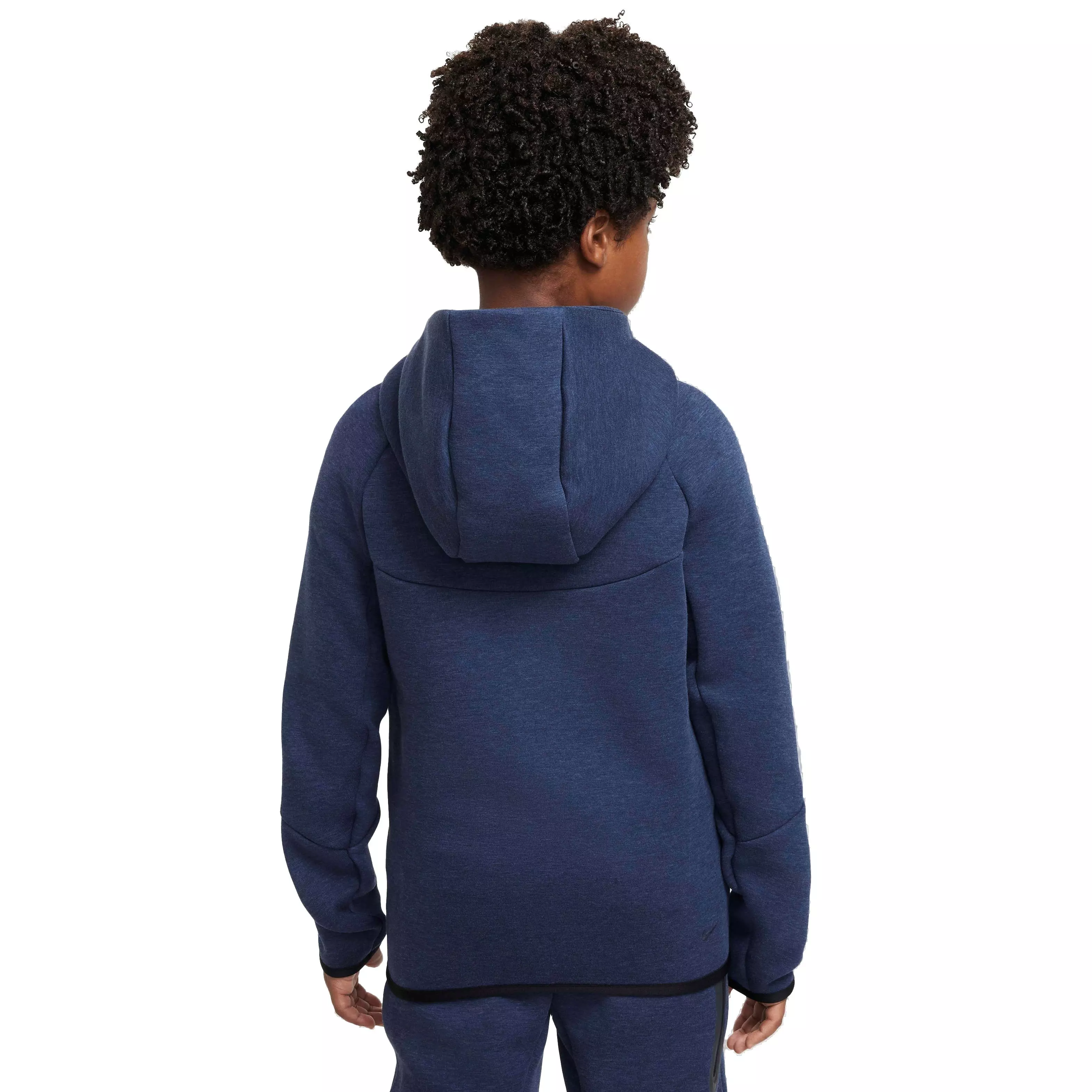 Nike Big Kids' Sportswear Tech Fleece Full-Zip Jacket - DK BLUE/BLACK