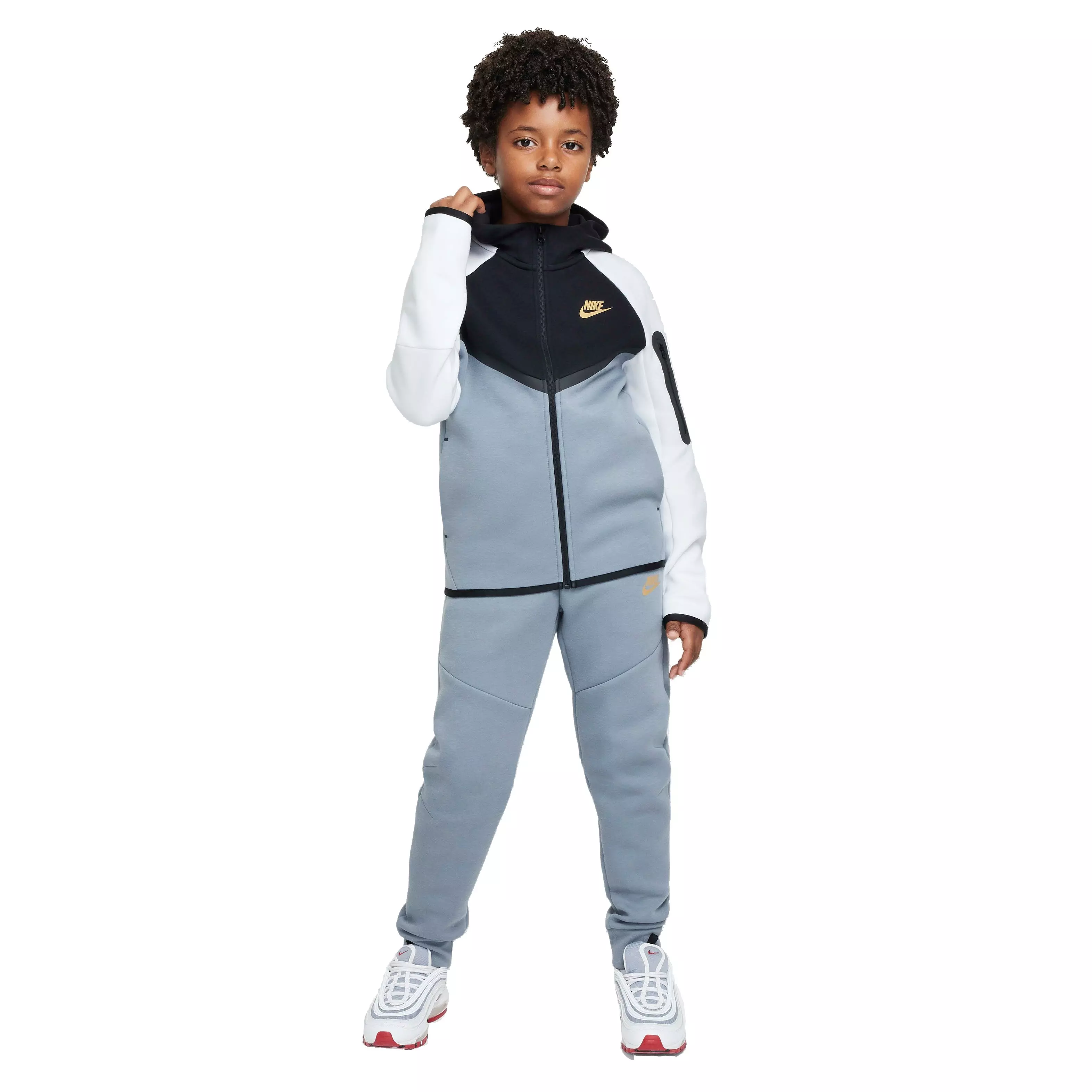 Nike Big Kids' Sportswear Tech Fleece Full-Zip Jacket - GREY