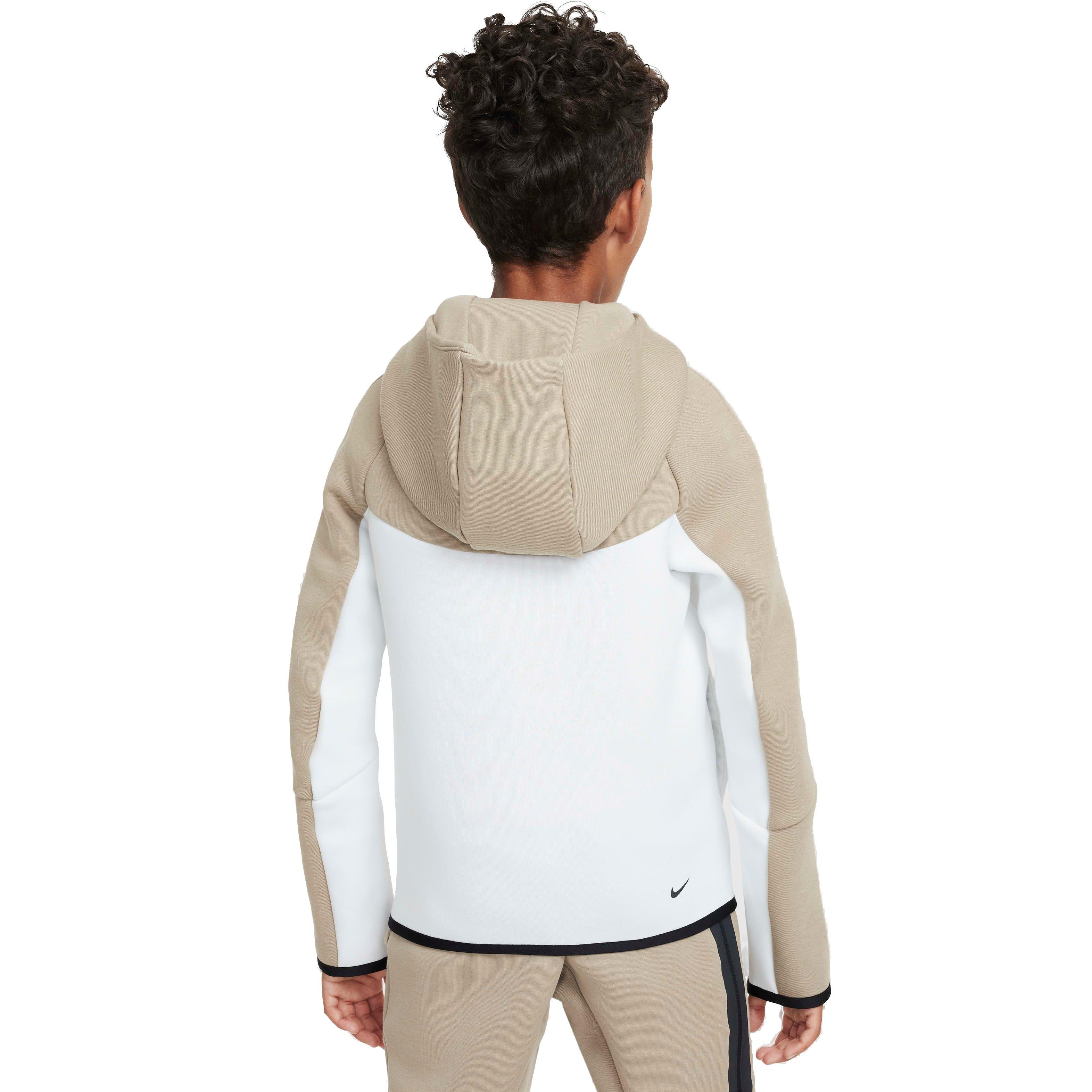 Nike Big Kids' Sportswear Tech Fleece Full-Zip Jacket - KHAKI/WHITE Thumbnail View 2