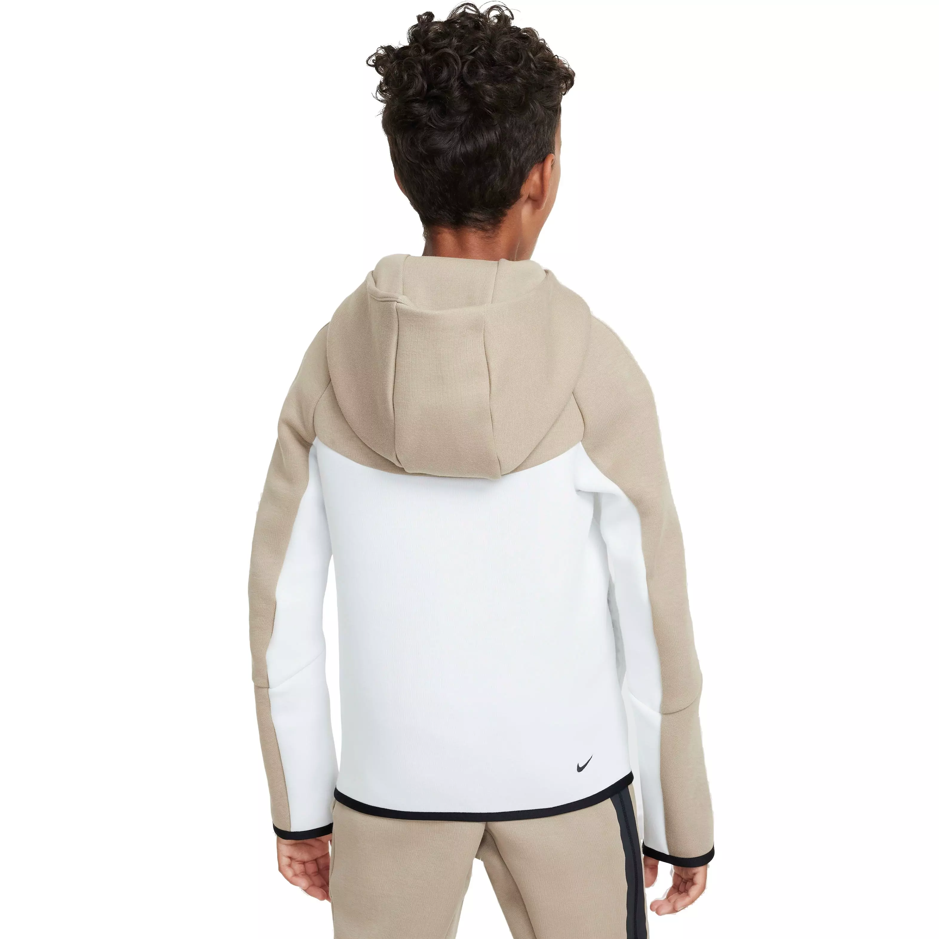 Nike Big Kids' Sportswear Tech Fleece Full-Zip Jacket - KHAKI/WHITE