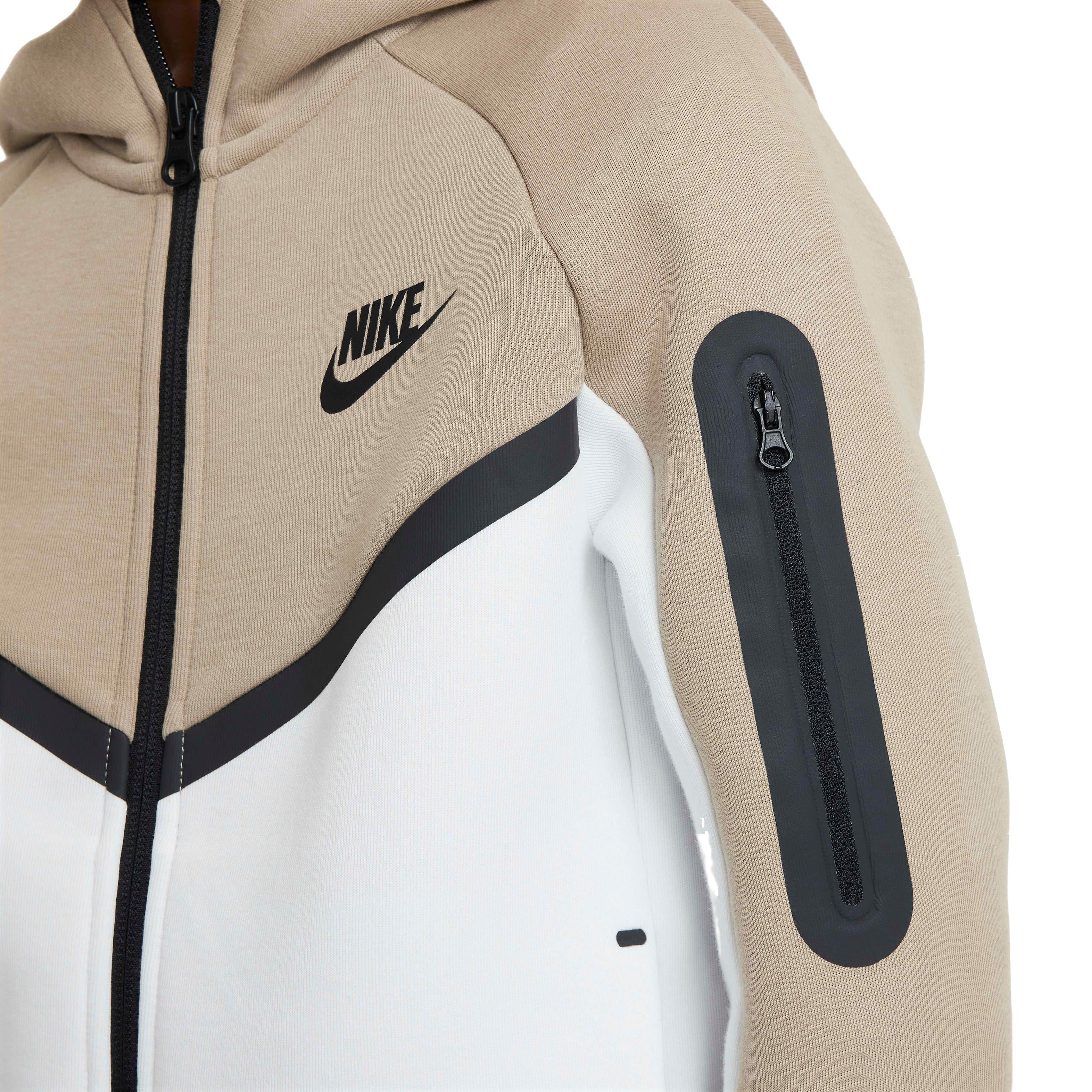 Nike Big Kids' Sportswear Tech Fleece Full-Zip Jacket - KHAKI/WHITE Thumbnail View 6