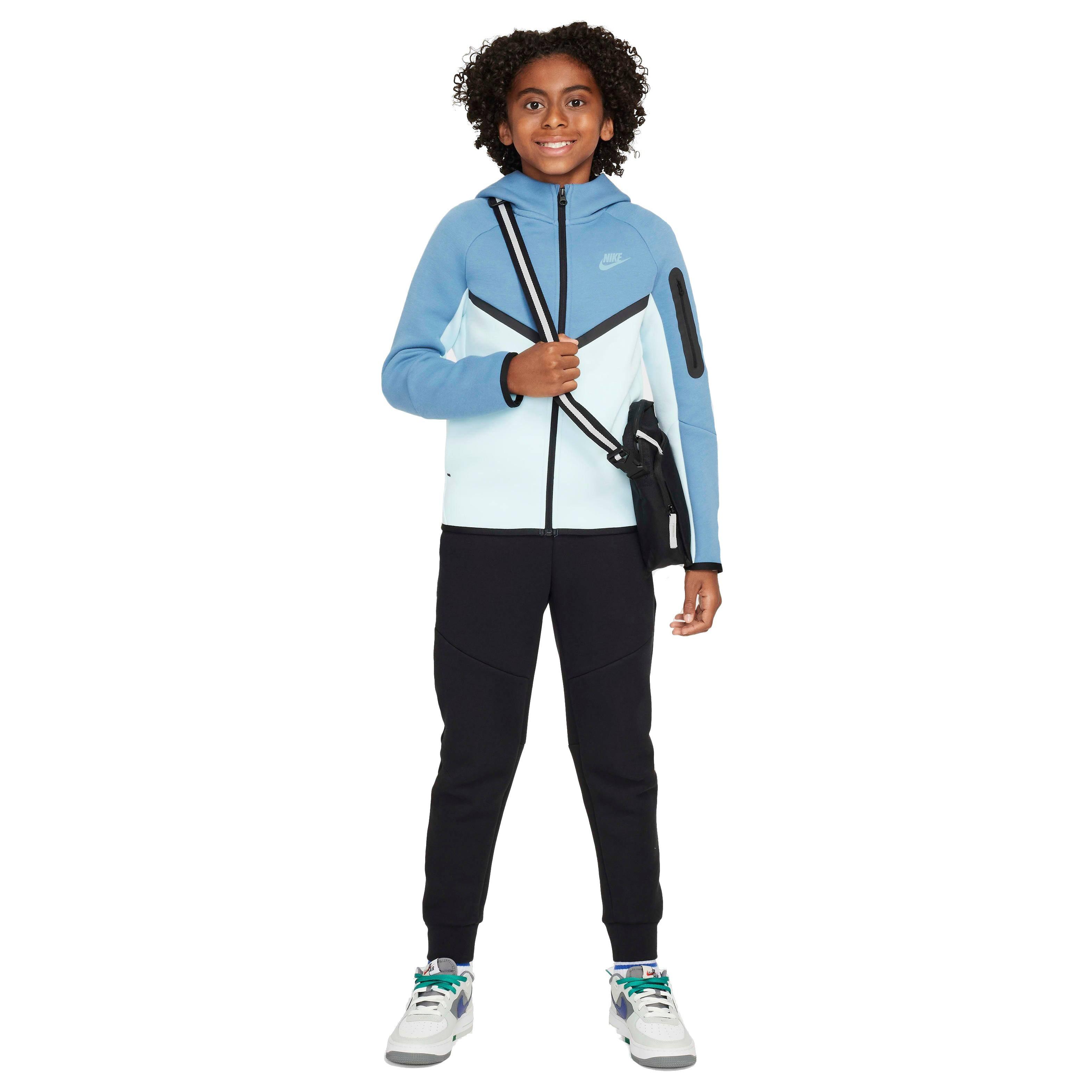 Nike Big Kids' Sportswear Tech Fleece Full-Zip Jacket - BLUE Thumbnail View 8