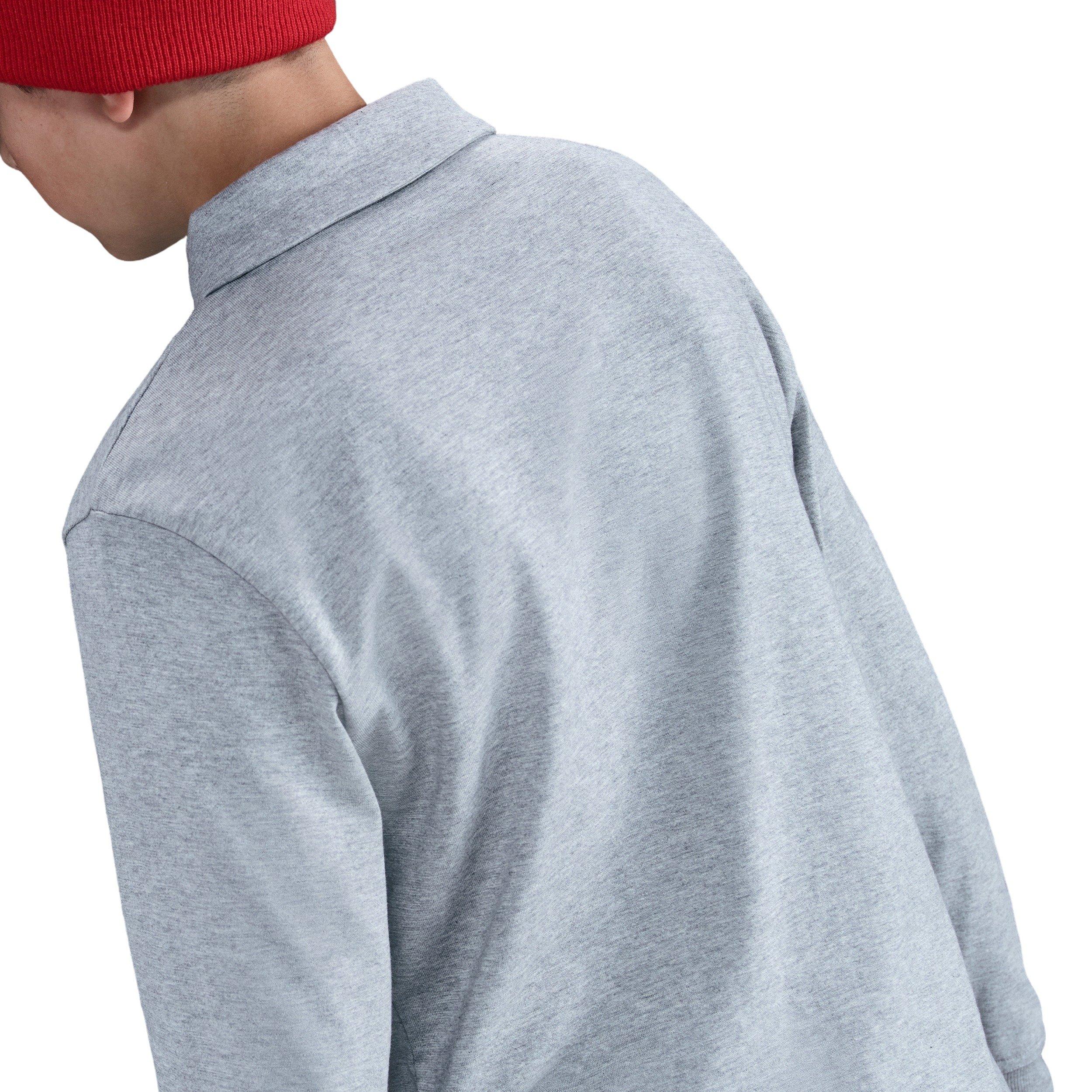Nike Sportswear Club Knit Long-Sleeve Big Kids' Grey Polo