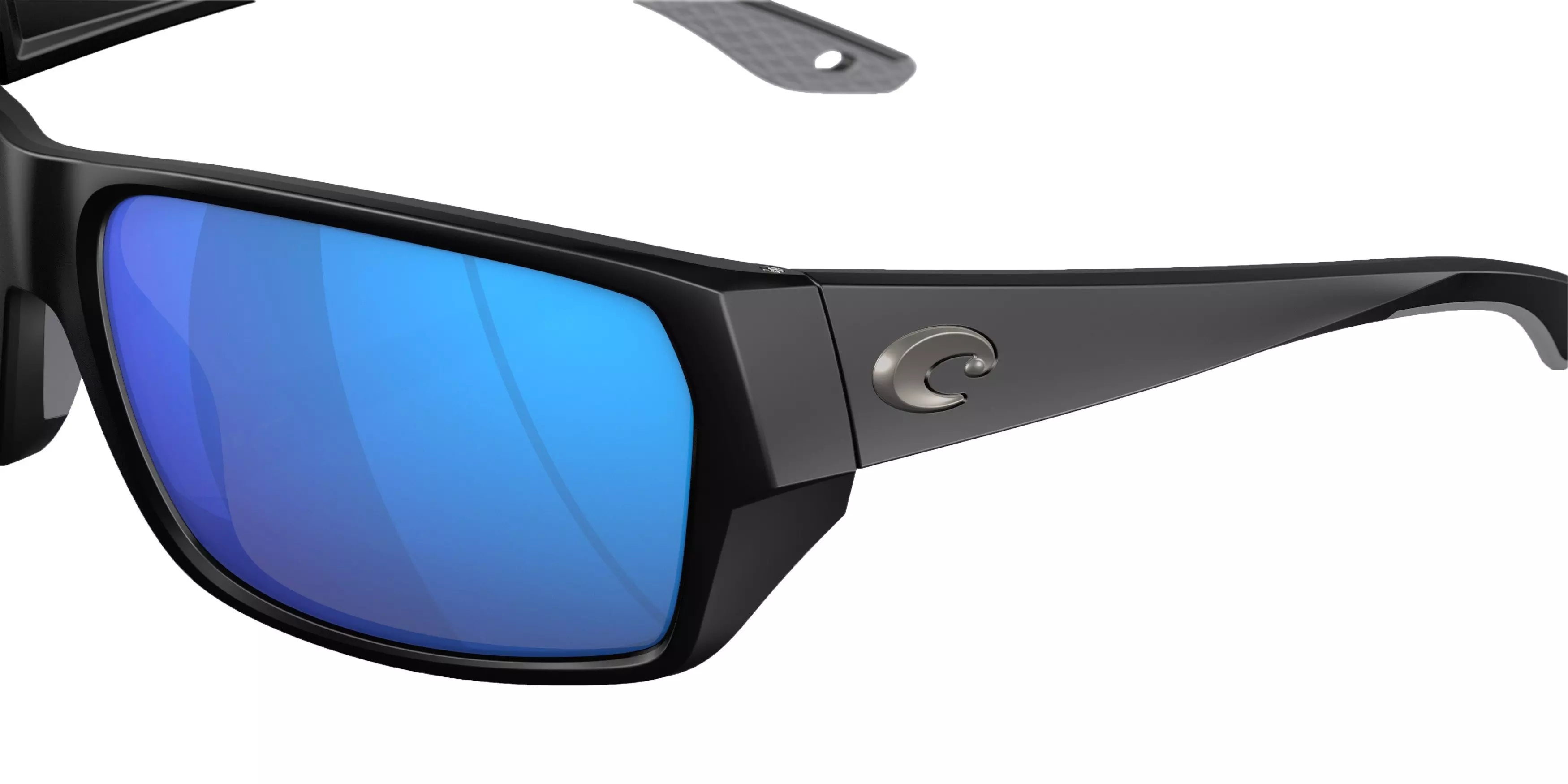 Costa Del Mar Tailfin S Blue Mirror Polarized Sunglasses - Matte Black - BLACK