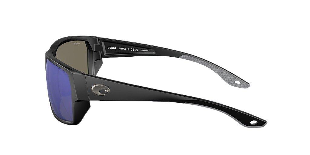 Costa Del Mar Tailfin M Blue Mirror Polarized Sunglasses - Matte Black - BLACK Thumbnail View 4