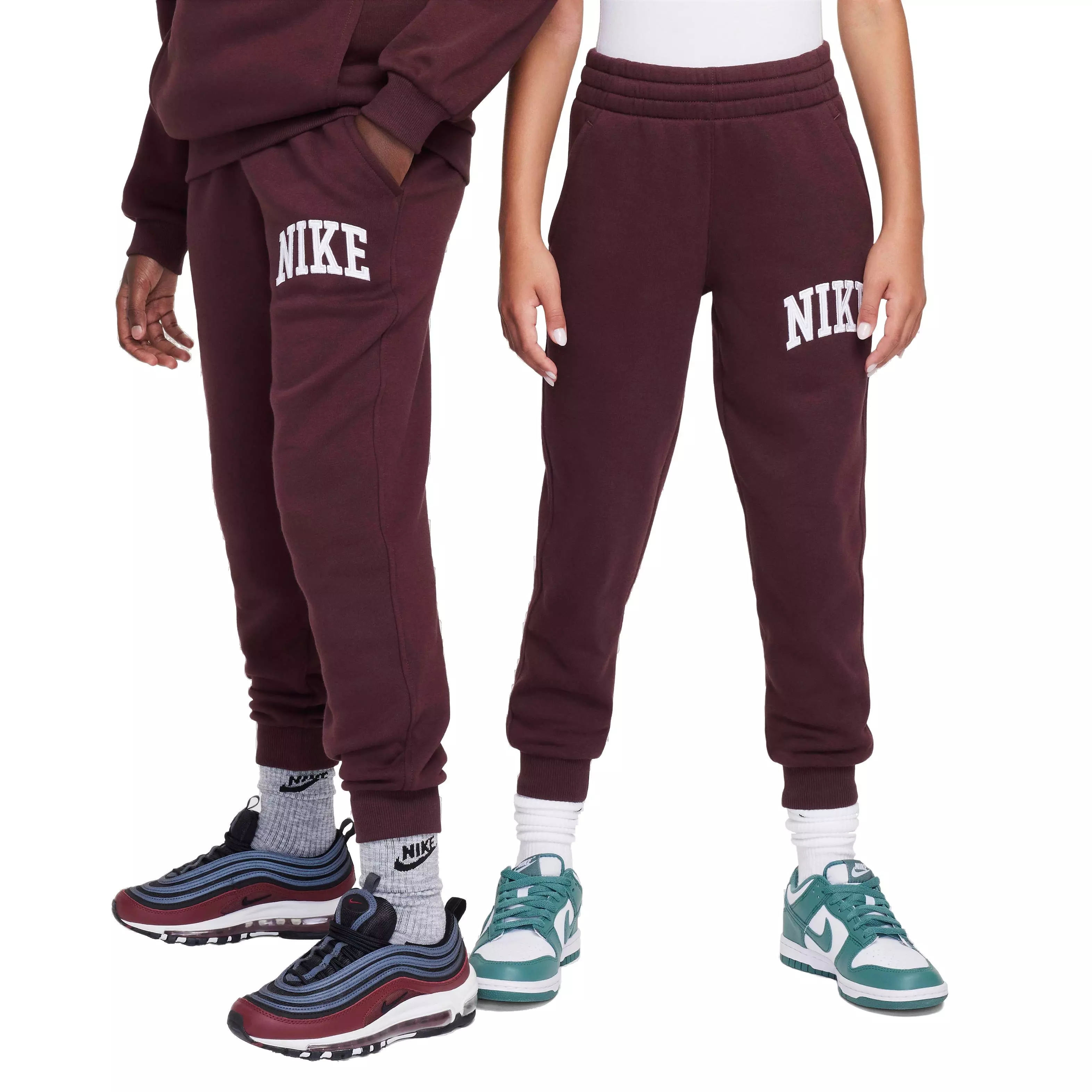 Nike Big Kids' Sportswear Club Fleece HBR Joggers - BURGUNDY