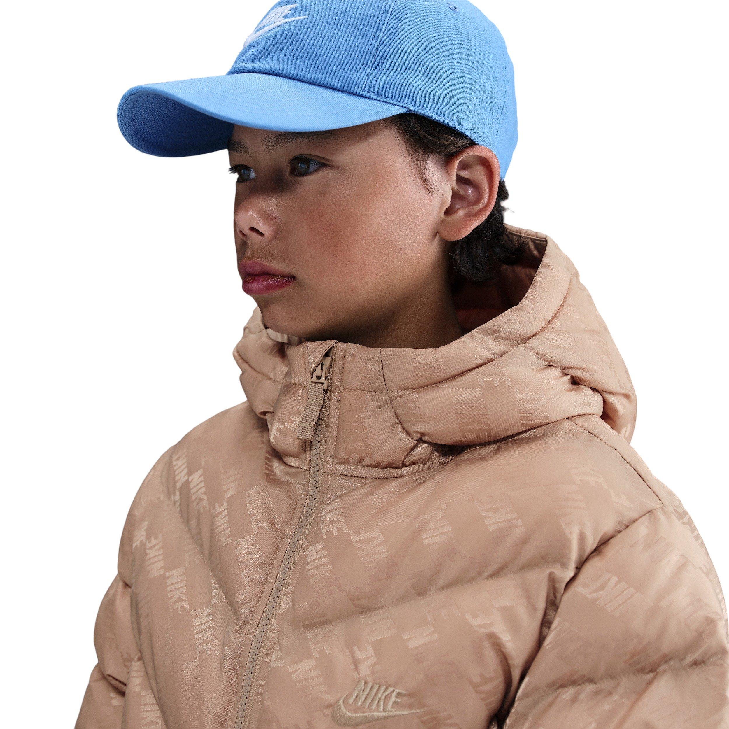 Nike Sportswear All Day Play Loose-Fit Therma-FIT Big Kids' Brown Puffer Jacket