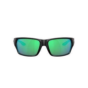 Costa Del Mar Tailfin S Green Mirror Polarized Sunglasses - Matte Black