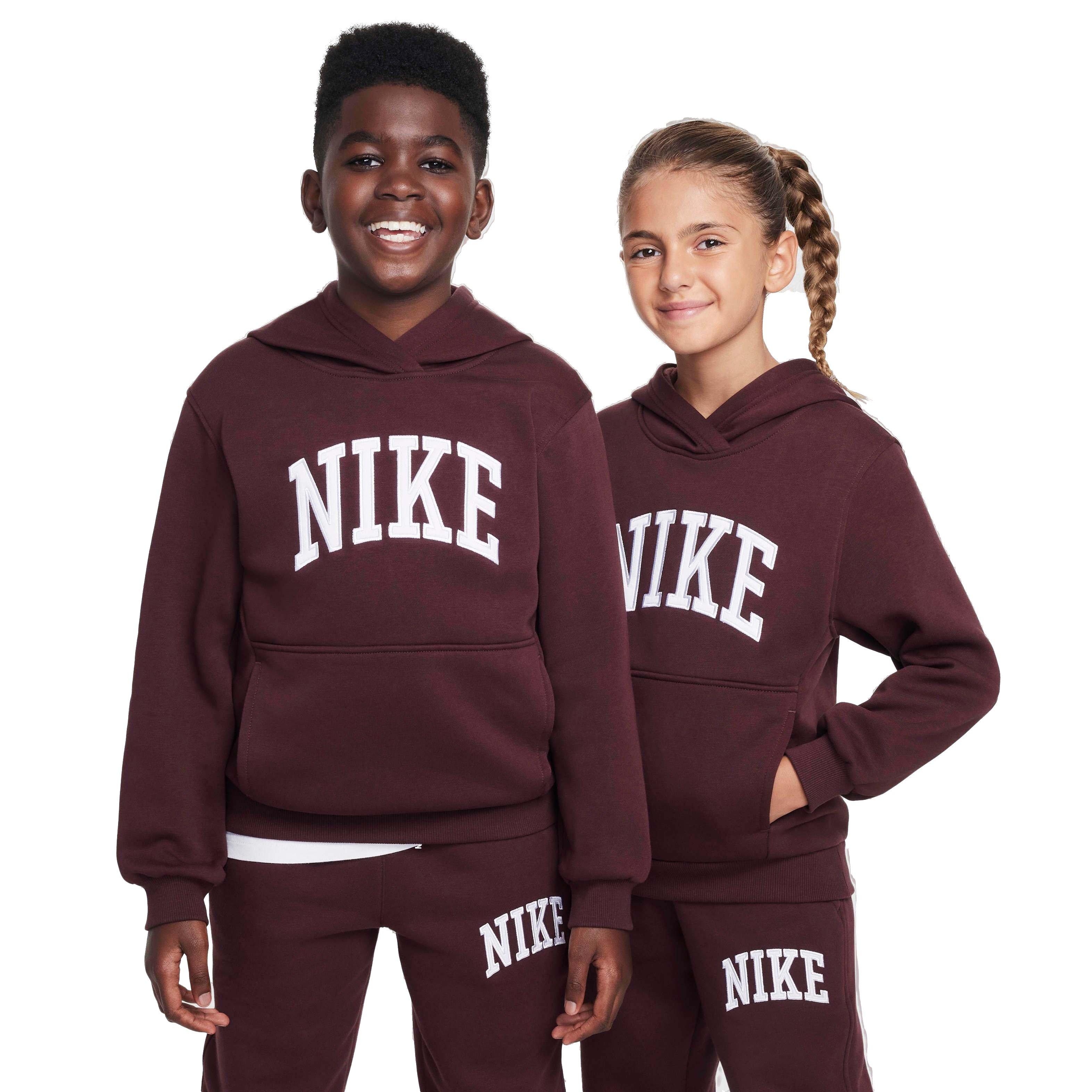 Nike Big Kids' Sportswear Club Fleece Hoodie -Burgundy - BURGUNDY