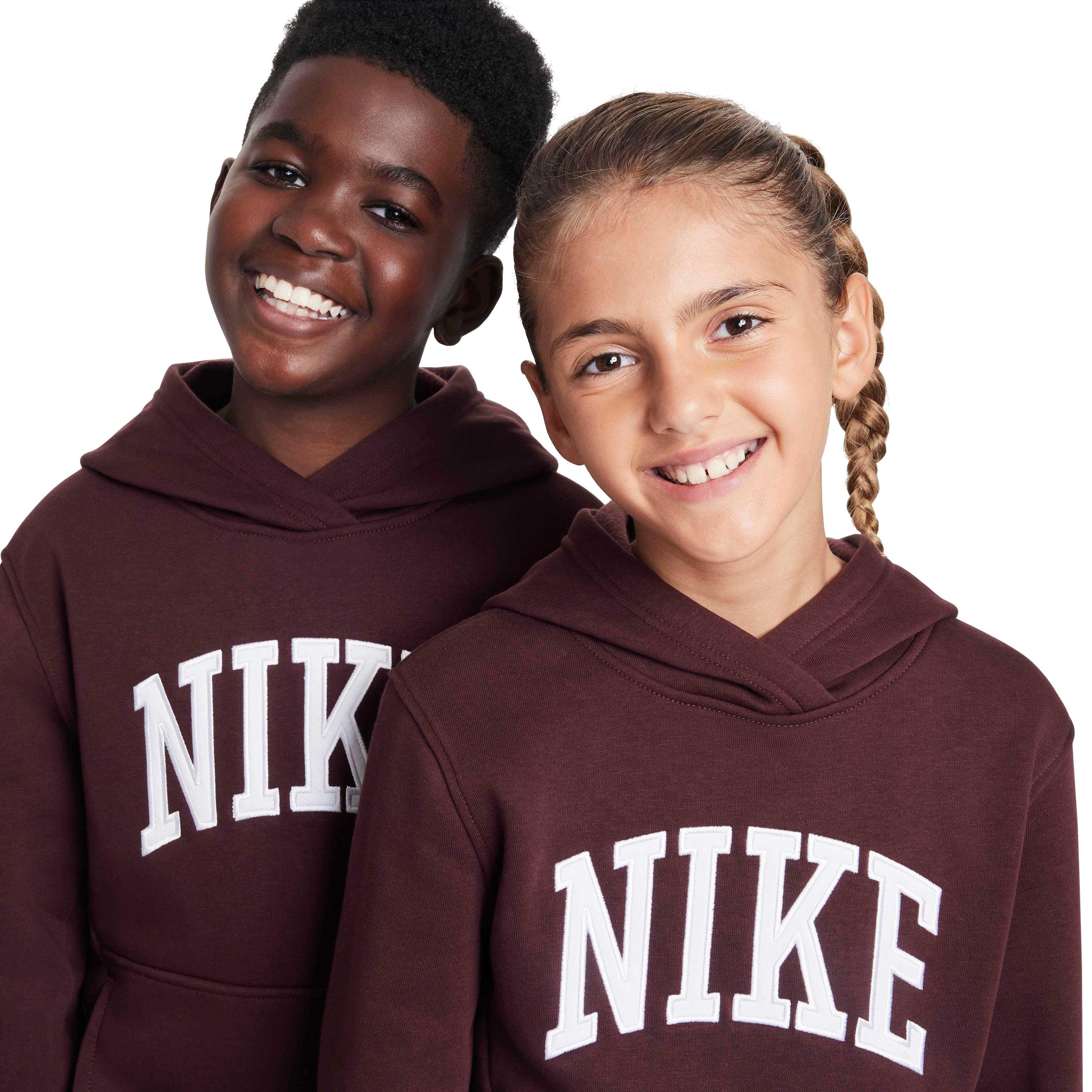 Nike Sportswear Club Fleece Big Kids' Burgundy Hoodie