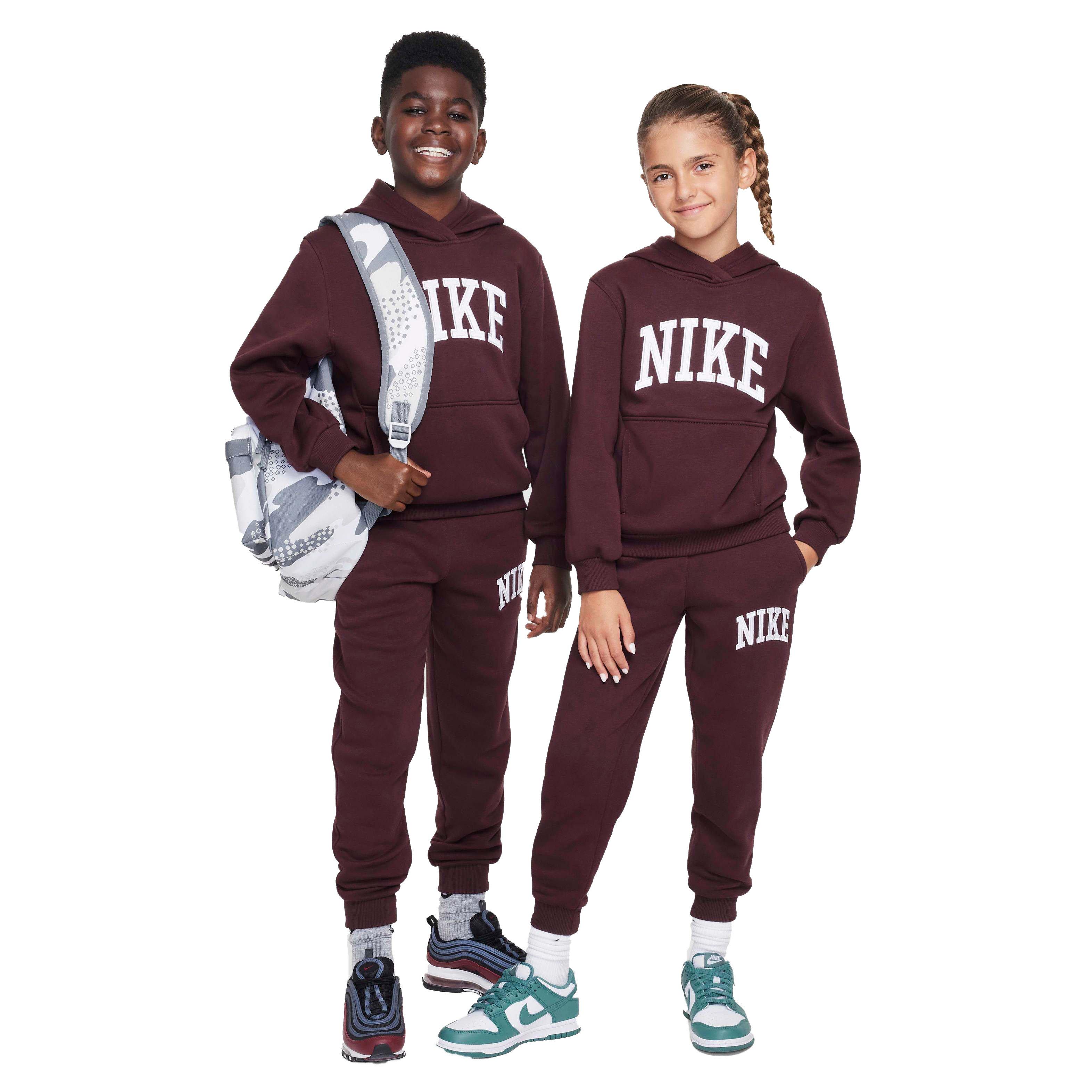 Nike Sportswear Club Fleece Big Kids' Burgundy Hoodie