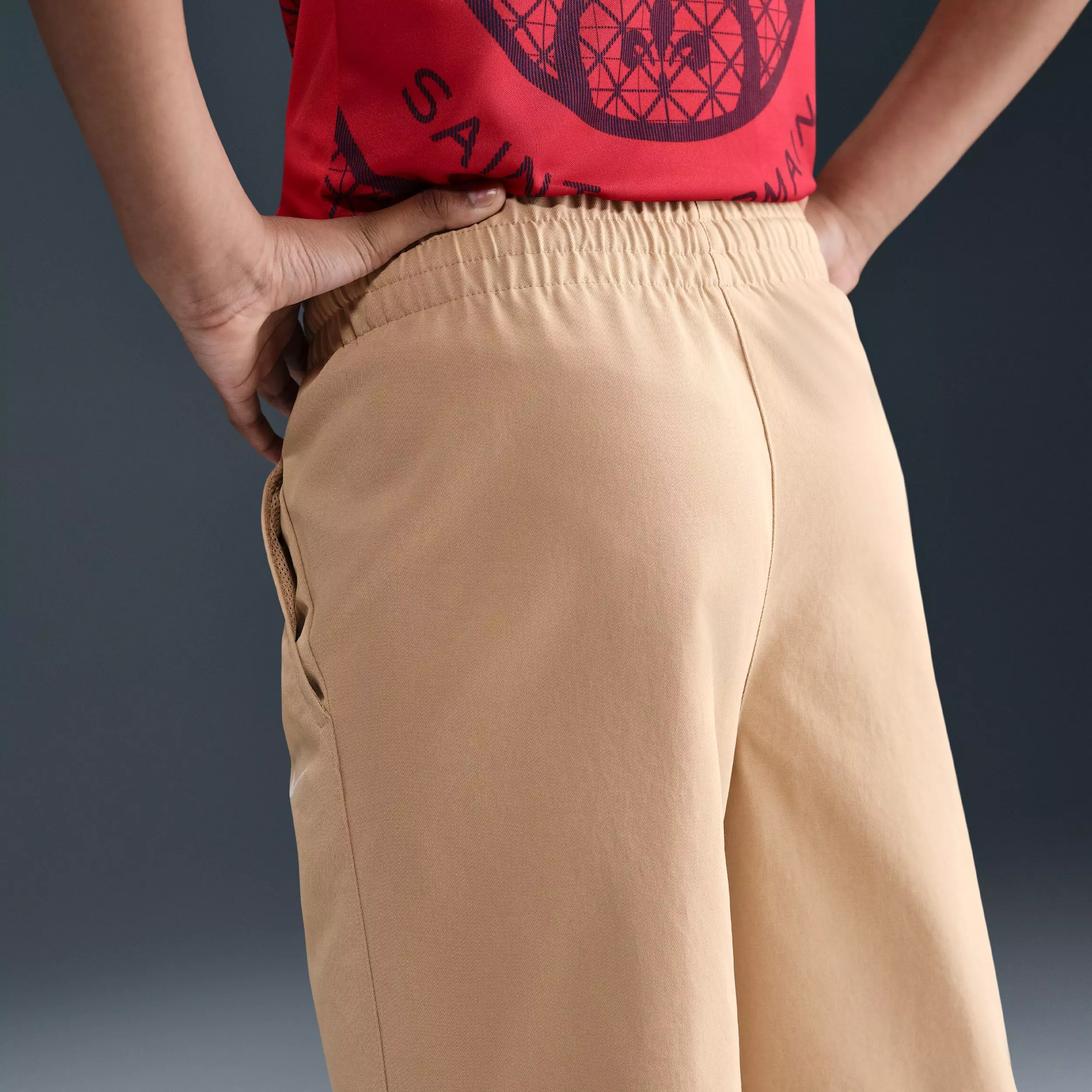 Nike Big Girls' Sportswear Woven Wide-Leg Pants - Brown - BROWN