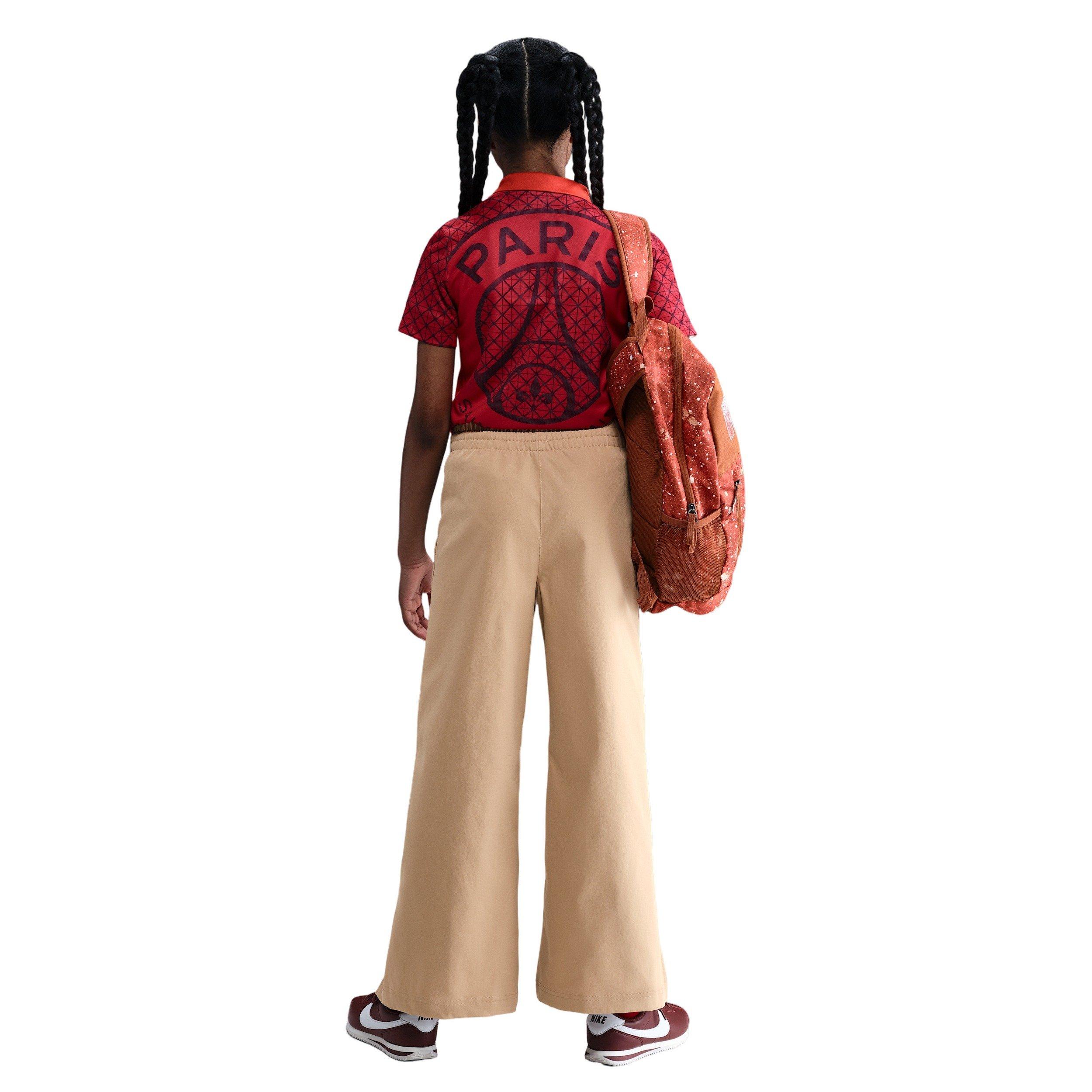 Nike Sportswear Woven Big Girls' Brown Wide-Leg Pants
