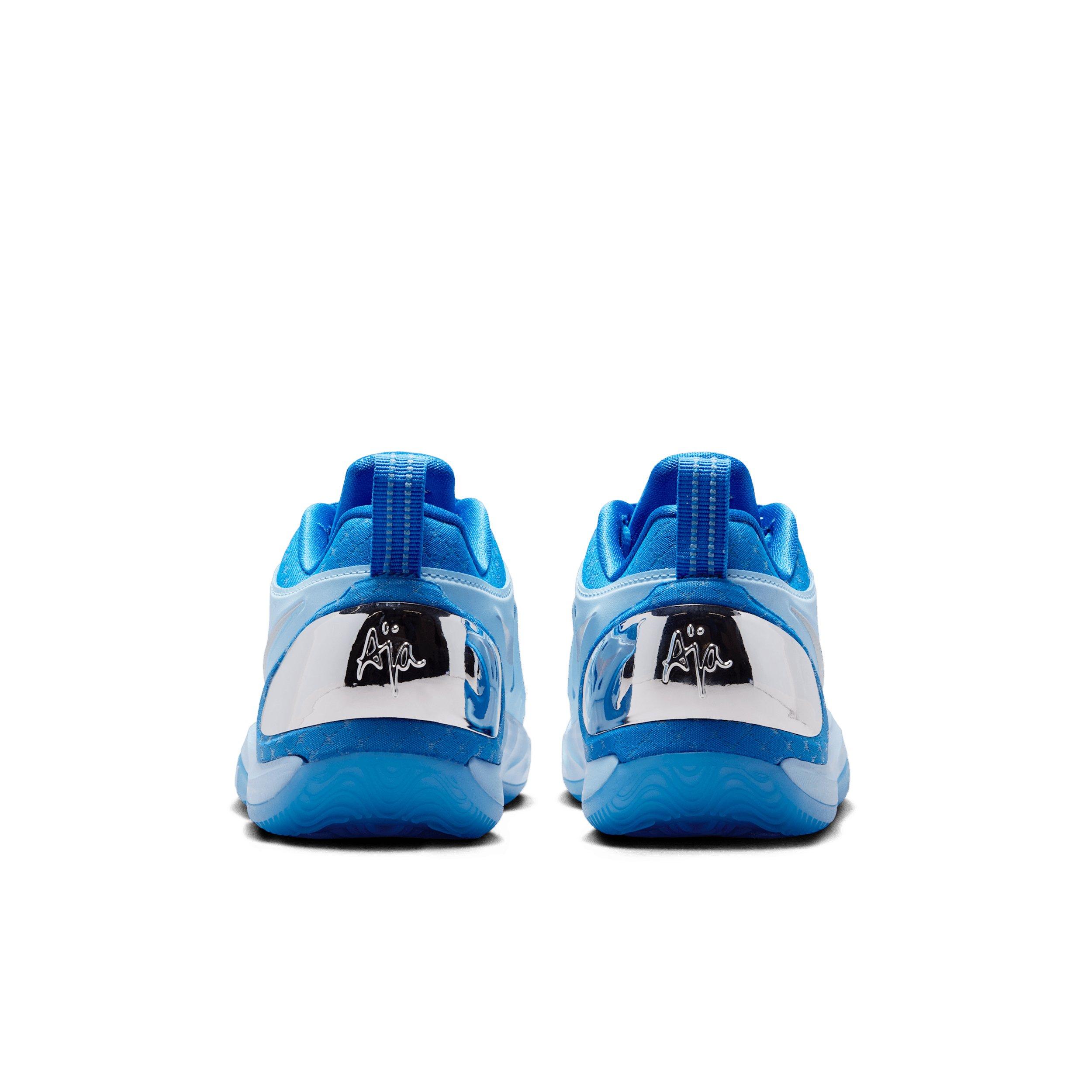 Nike A'Two "Crystal Blue" Grade School Kids' Basketball Shoe - BLUE Thumbnail View 10