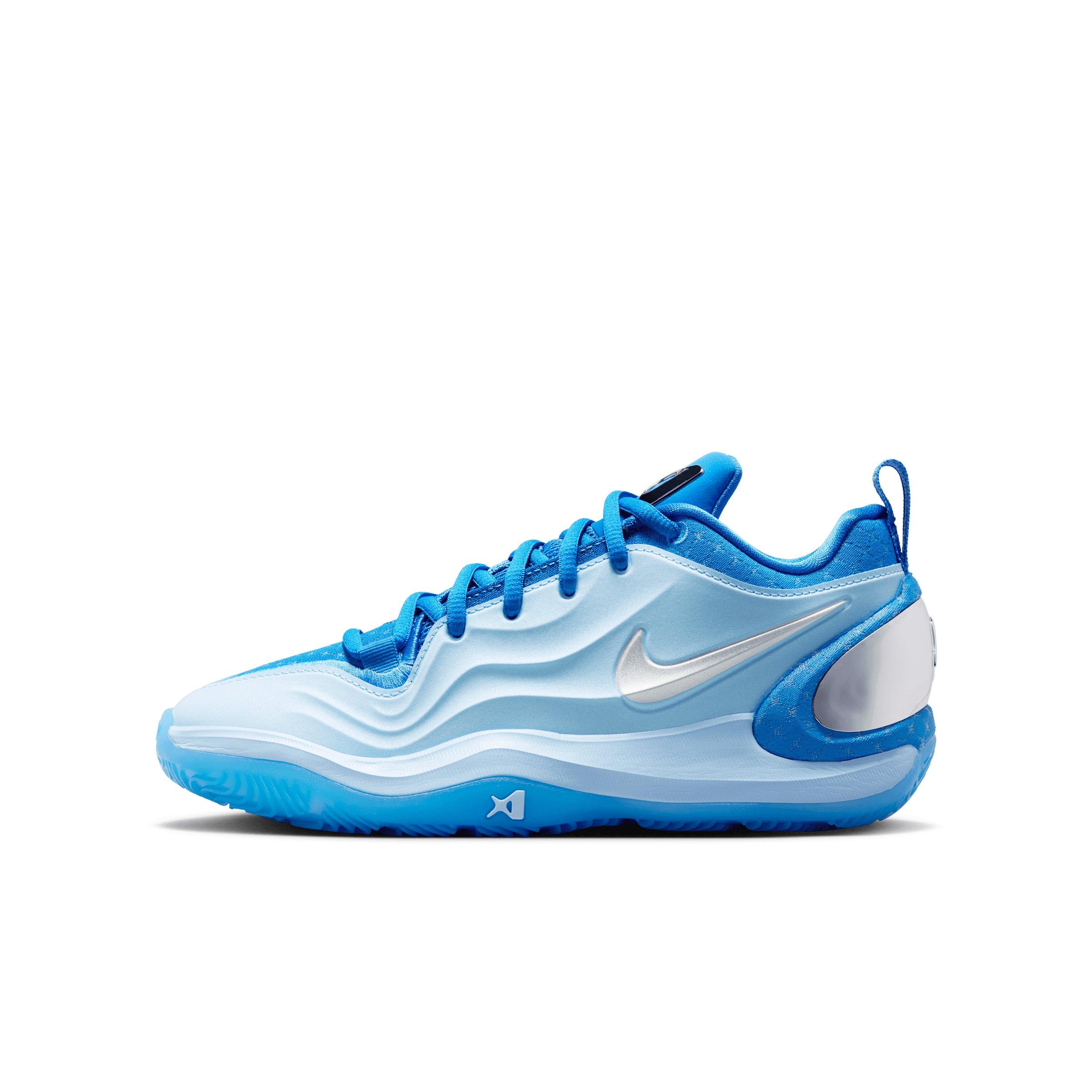 Nike A'Two "Crystal Blue" Grade School Kids' Basketball Shoe - BLUE Thumbnail View 9