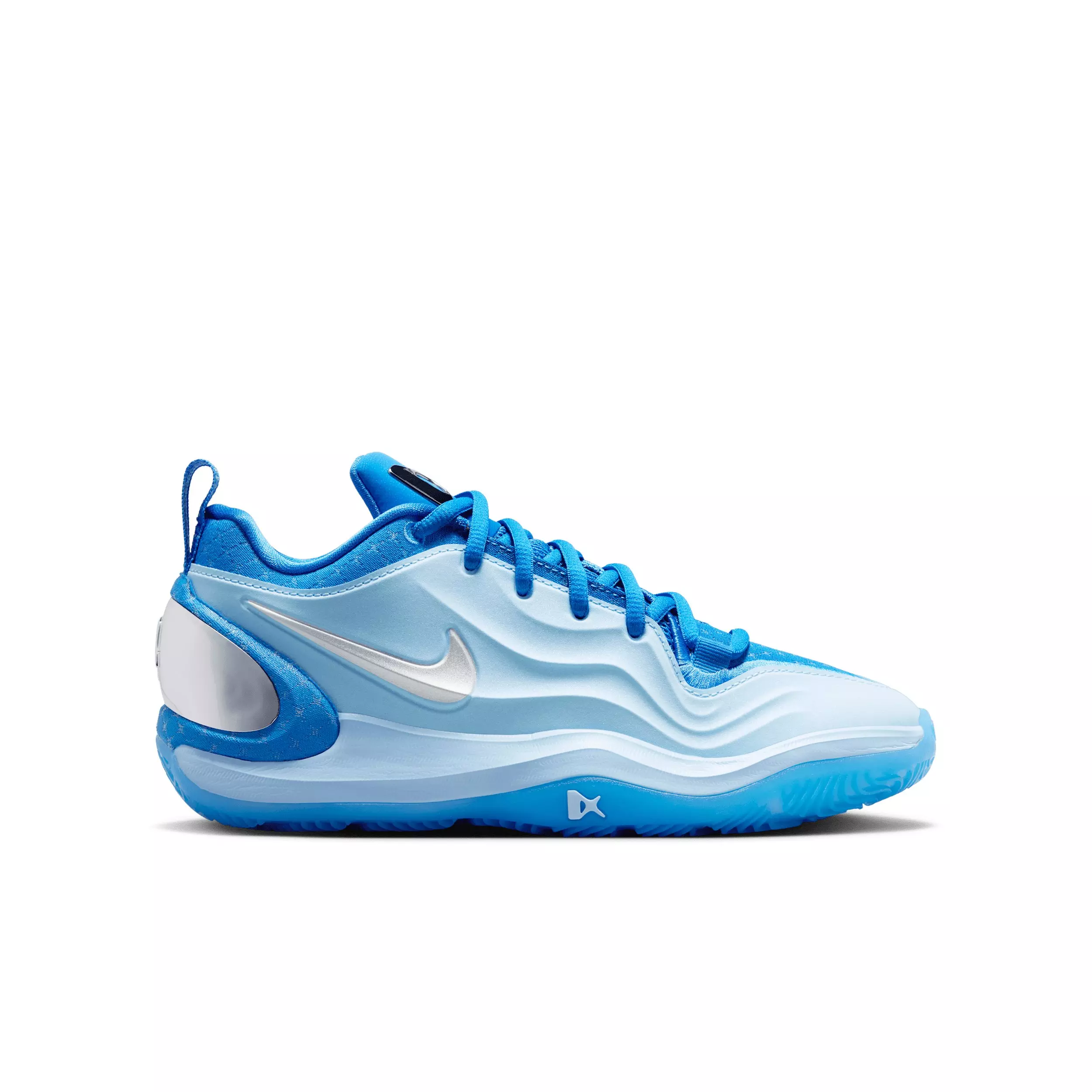 Nike A'Two "Crystal Blue" Grade School Kids' Basketball Shoe - BLUE