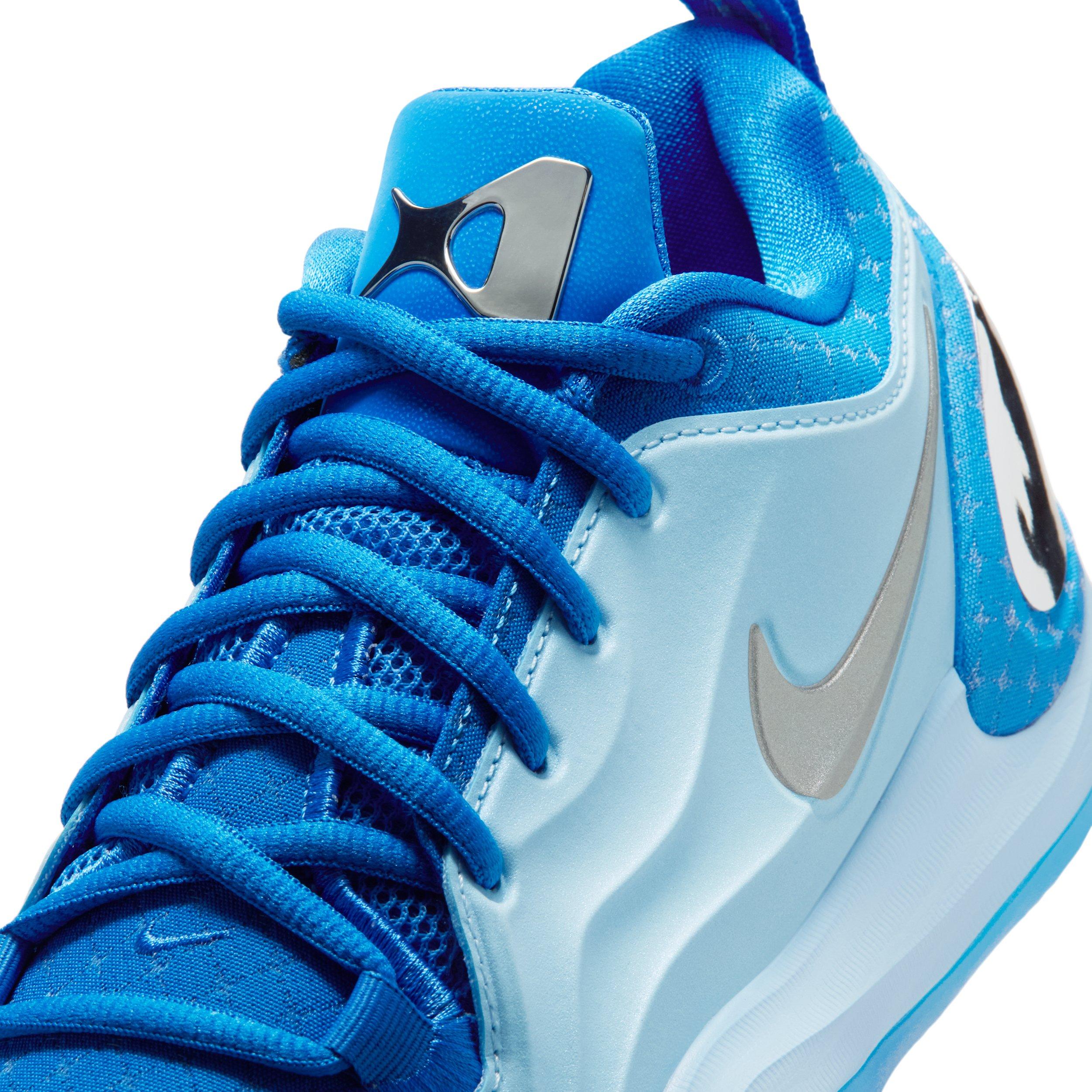 Nike A'Two "Crystal Blue" Grade School Kids' Basketball Shoe - BLUE Thumbnail View 5