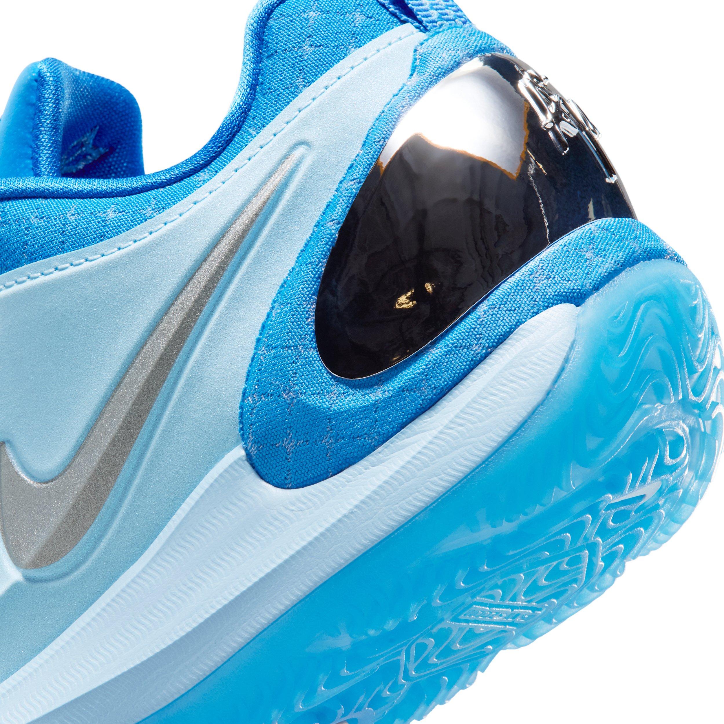 Nike A'Two "Crystal Blue" Grade School Kids' Basketball Shoe - BLUE Thumbnail View 6