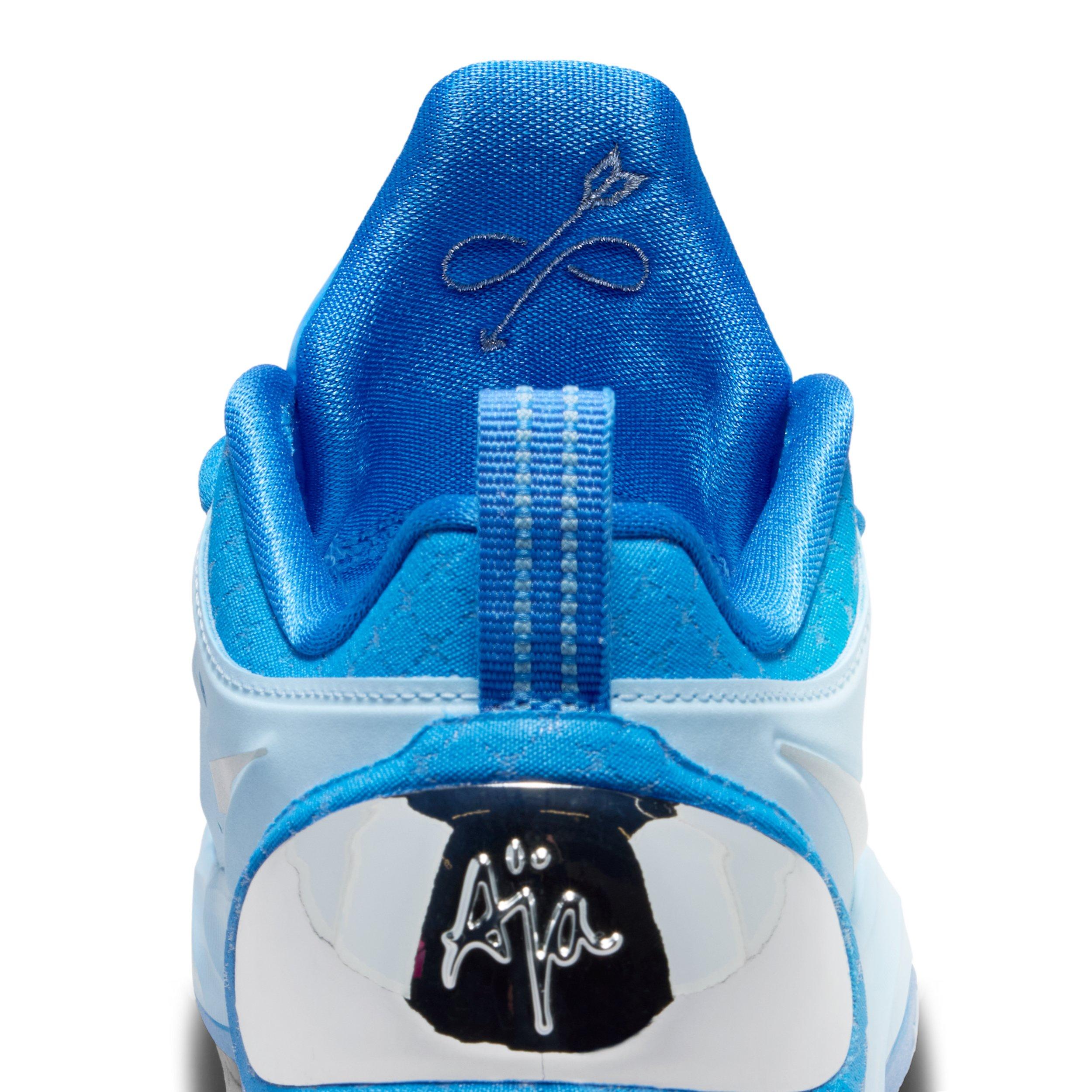 Nike A'Two "Crystal Blue" Grade School Kids' Basketball Shoe - BLUE Thumbnail View 7