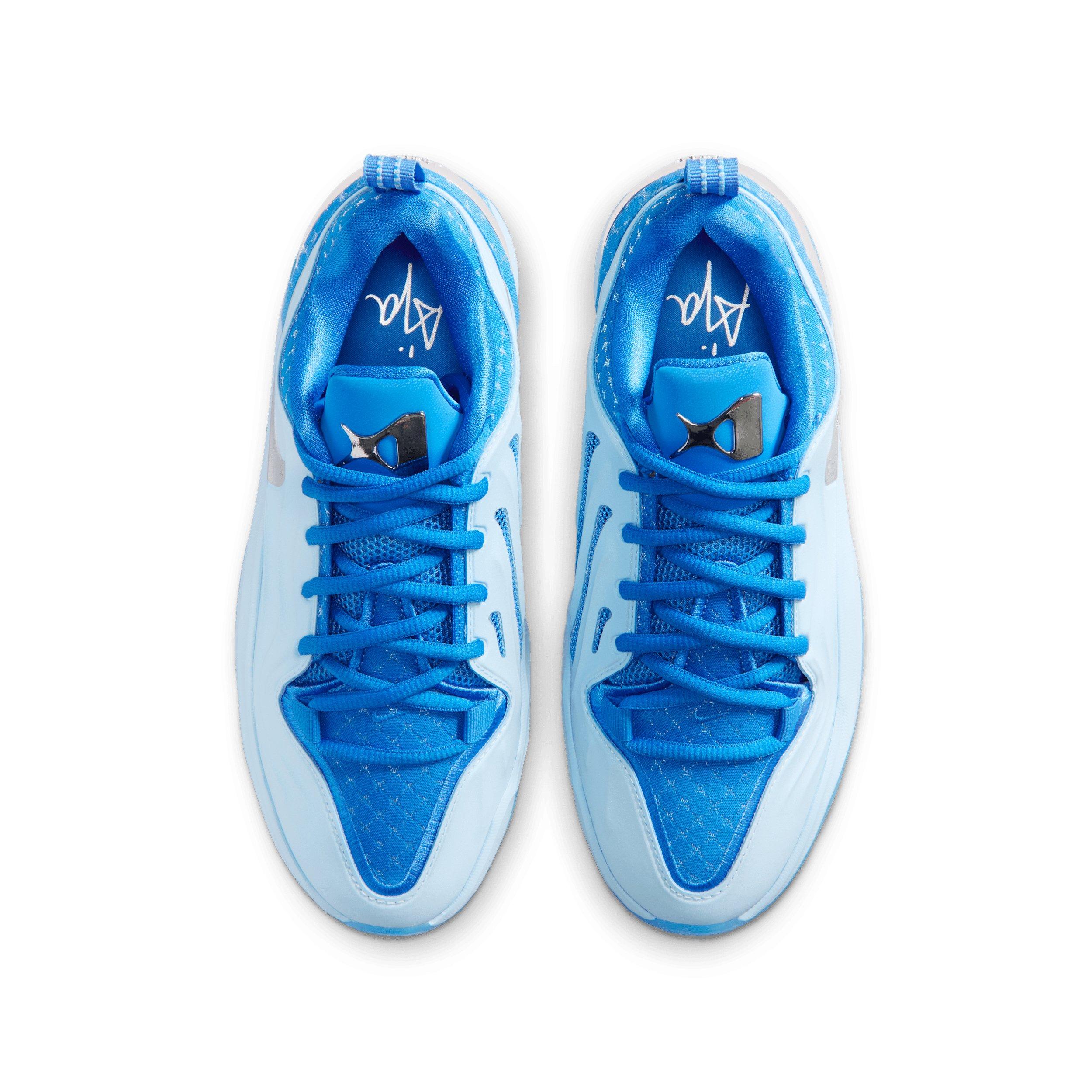 Nike A'Two "Crystal Blue" Grade School Kids' Basketball Shoe - BLUE Thumbnail View 11