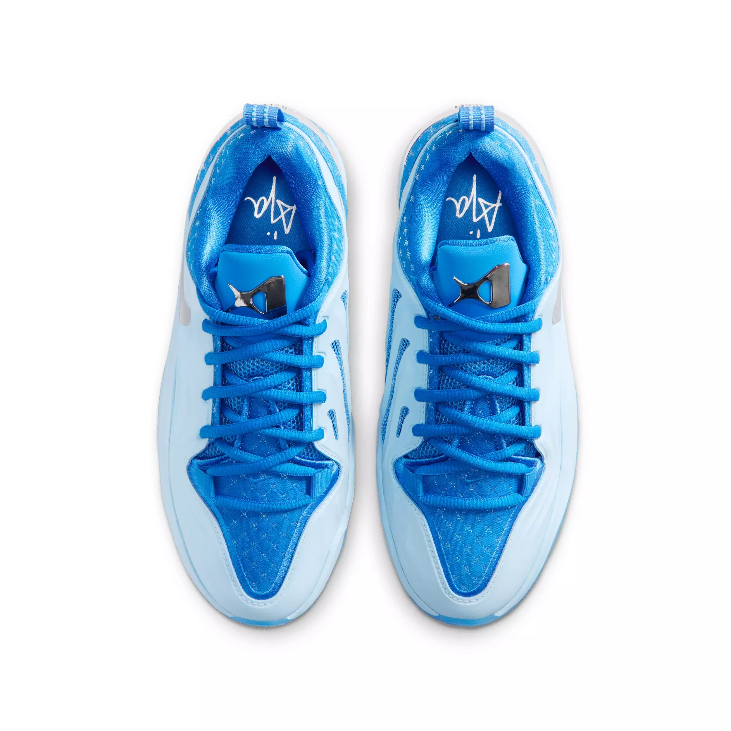 Nike A'Two "Crystal Blue" Grade School Kids' Basketball Shoe - BLUE
