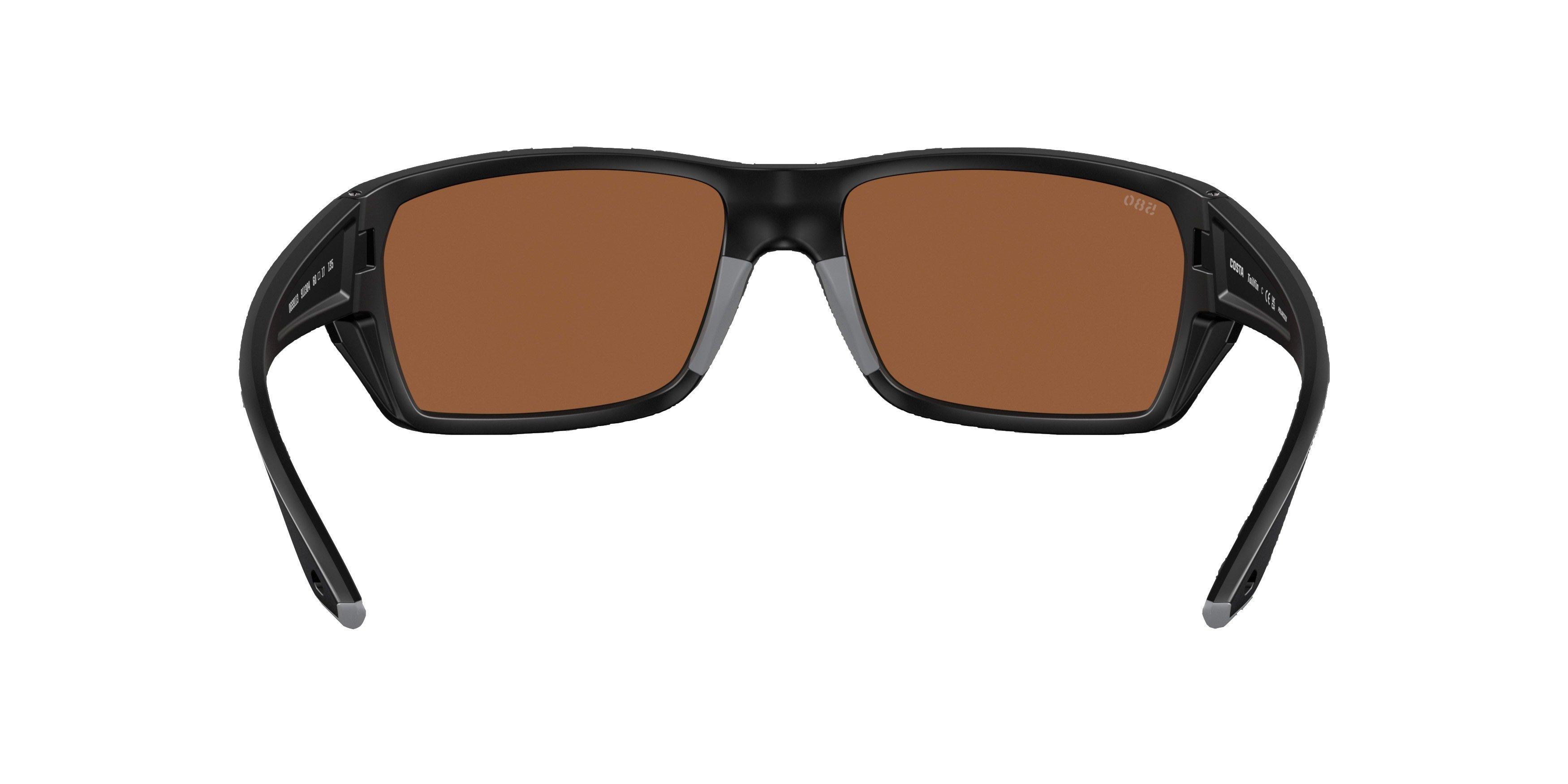 Costa Del Mar Tailfin S Copper Silver Mirror Polarized Sunglasses - Matte Black - BLACK Thumbnail View 3