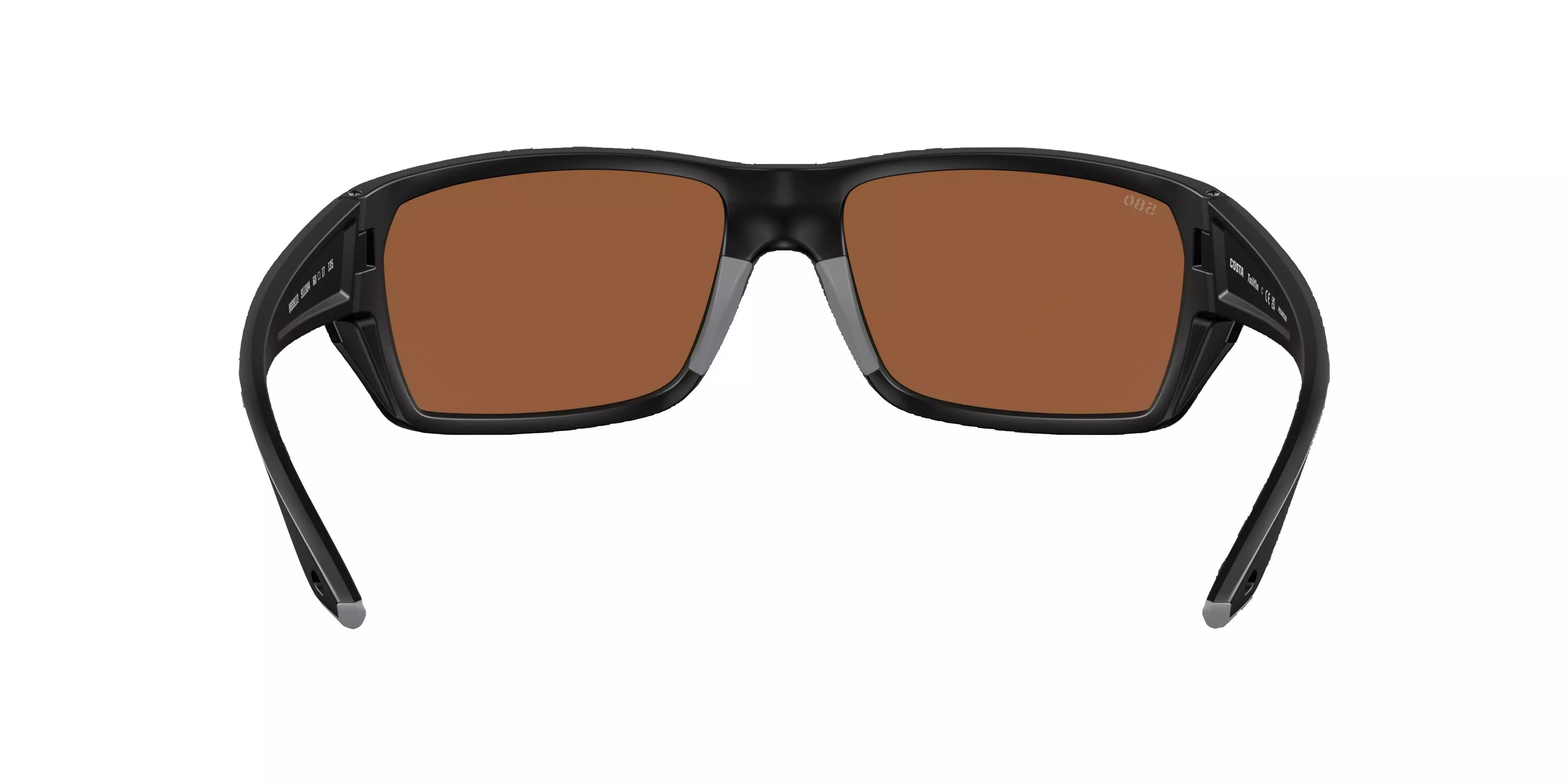 Costa Del Mar Tailfin S Copper Silver Mirror Polarized Sunglasses - Matte Black - BLACK