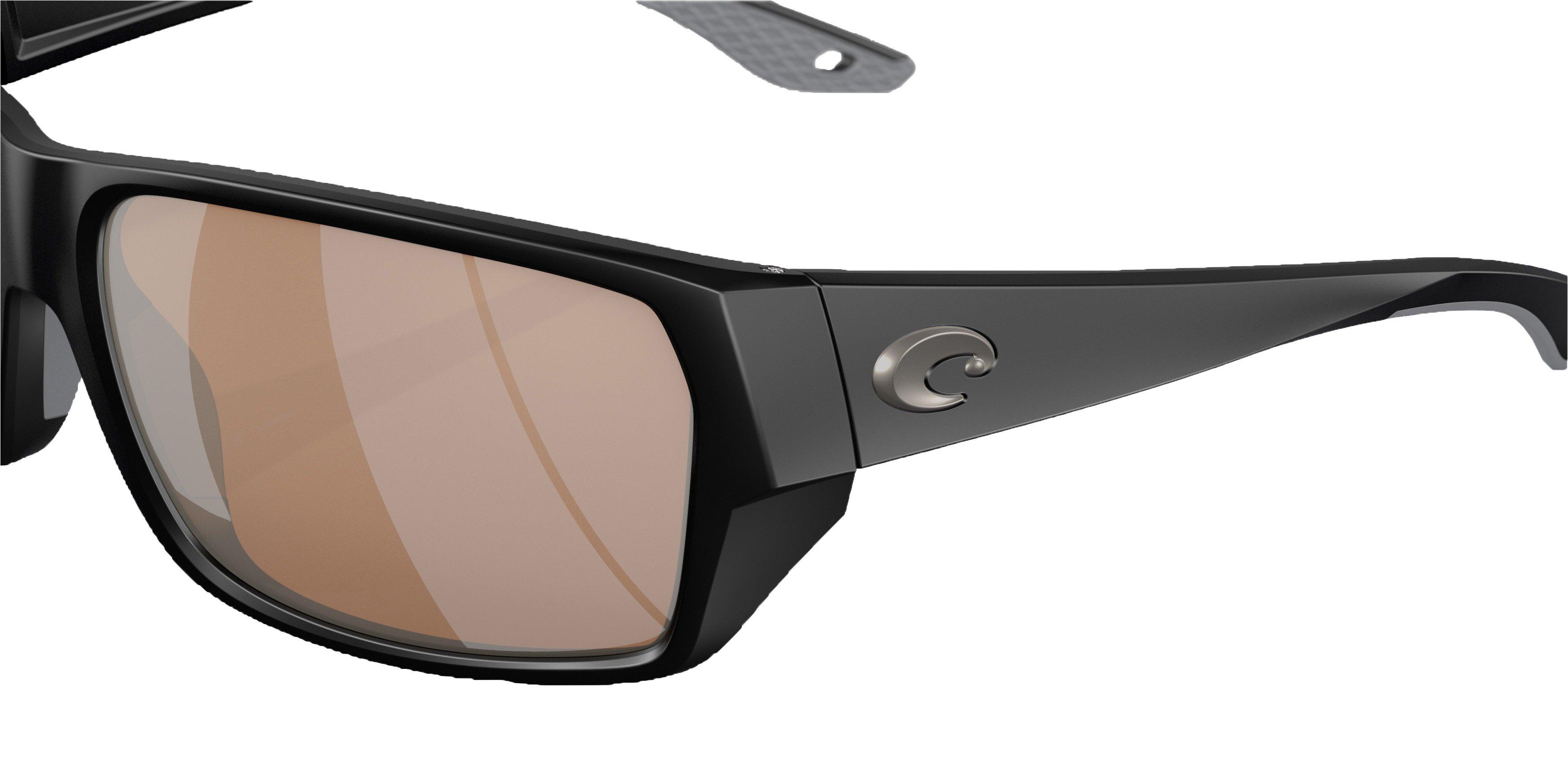 Costa Del Mar Tailfin S Copper Silver Mirror Polarized Sunglasses - Matte Black - BLACK Thumbnail View 6