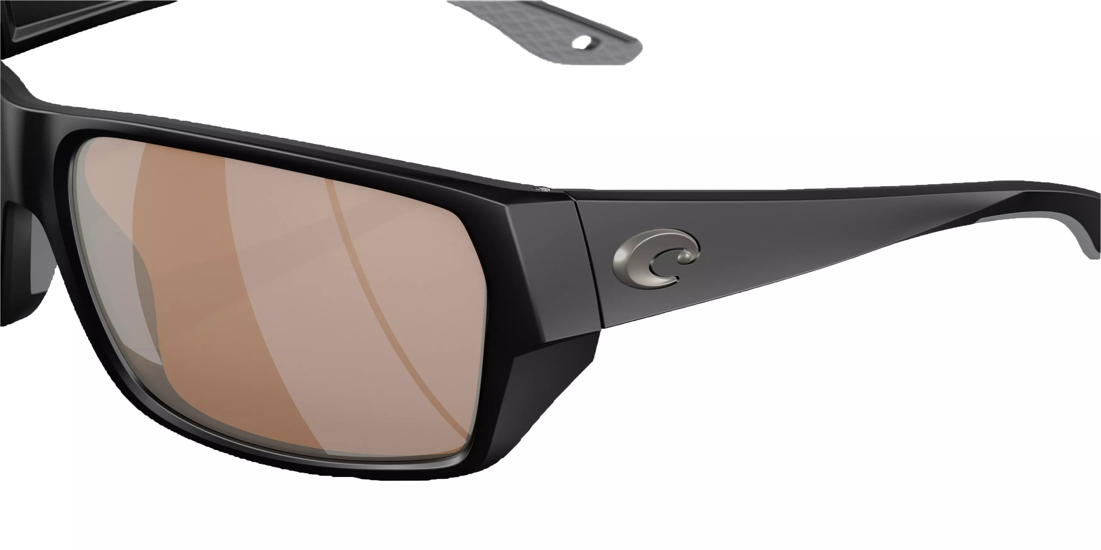Costa Del Mar Tailfin S Copper Silver Mirror Polarized Sunglasses - Matte Black - BLACK