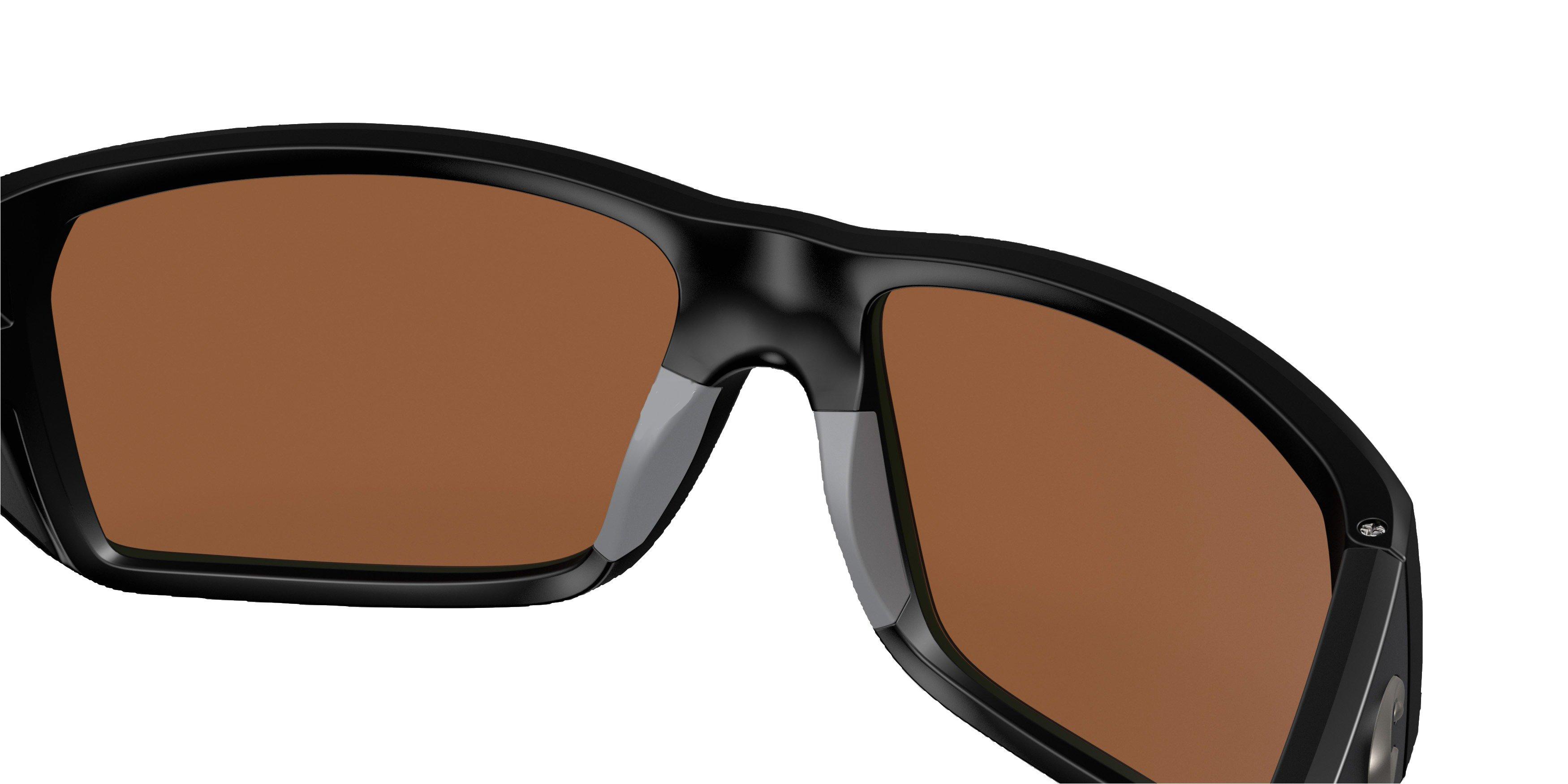 Costa Del Mar Tailfin S Copper Silver Mirror Polarized Sunglasses - Matte Black - BLACK Thumbnail View 7