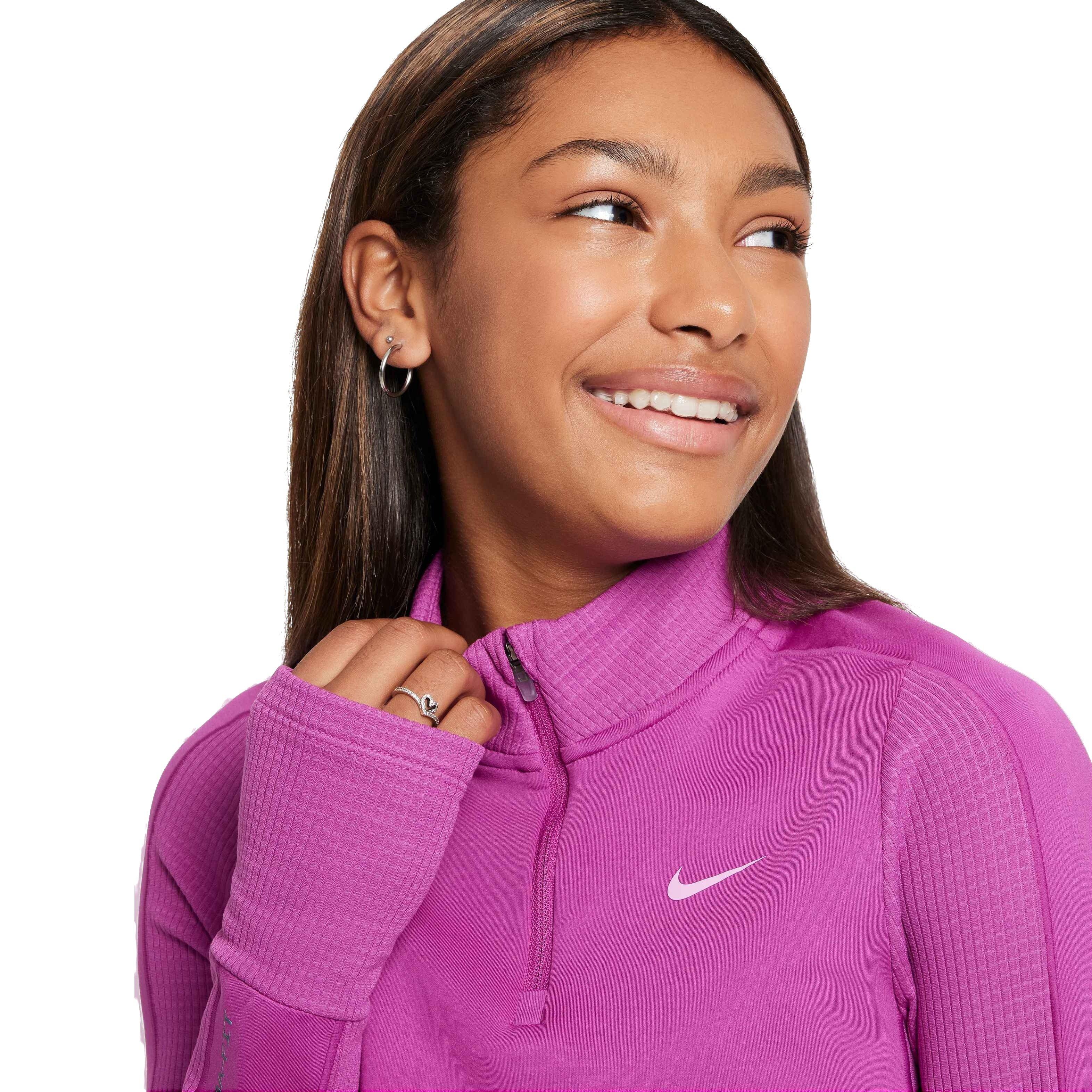 Nike Pro Therma-FIT 1/2-Zip Big Girls' Top