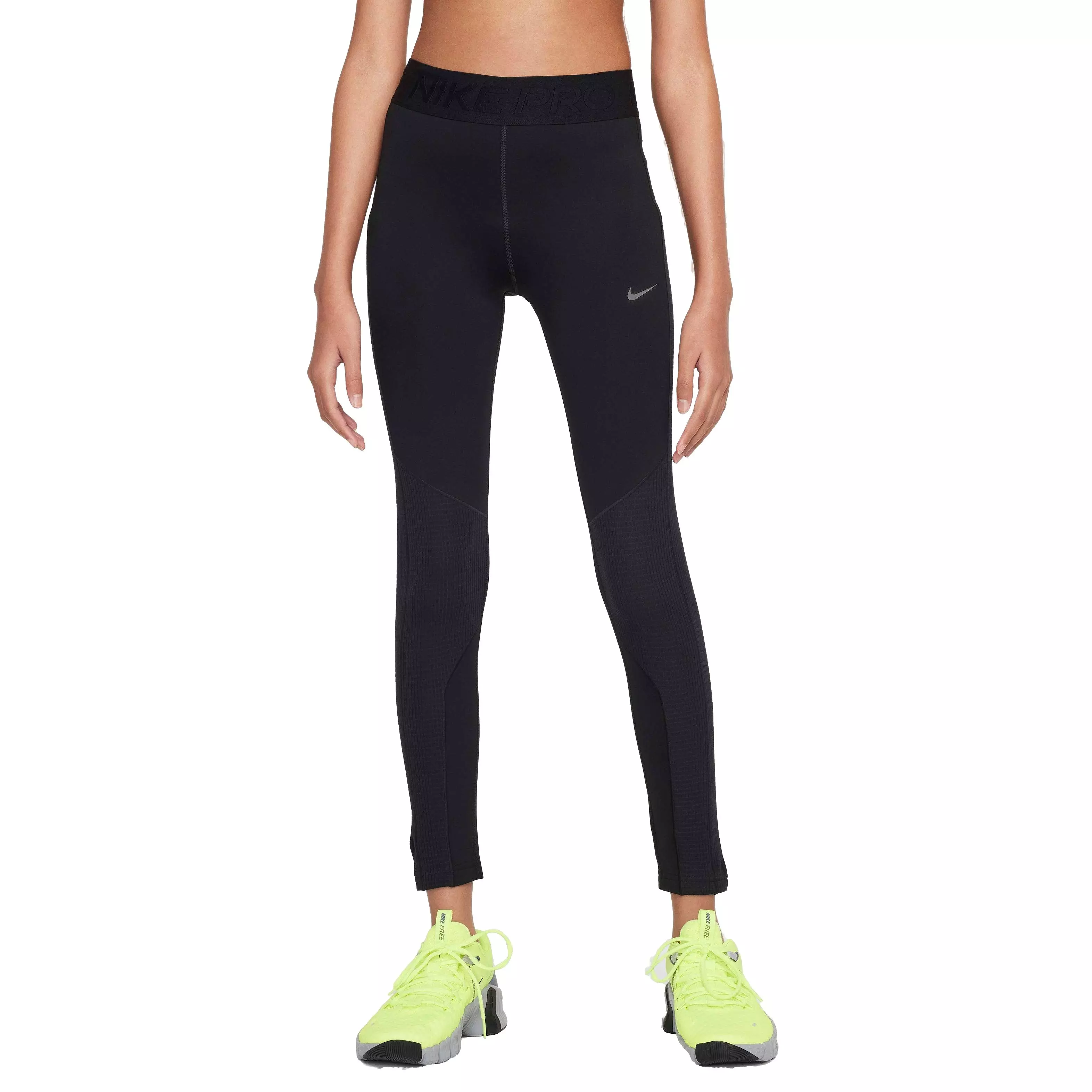 Nike Big Girls' Pro Therma-FIT Mid-Rise Leggings - BLACK
