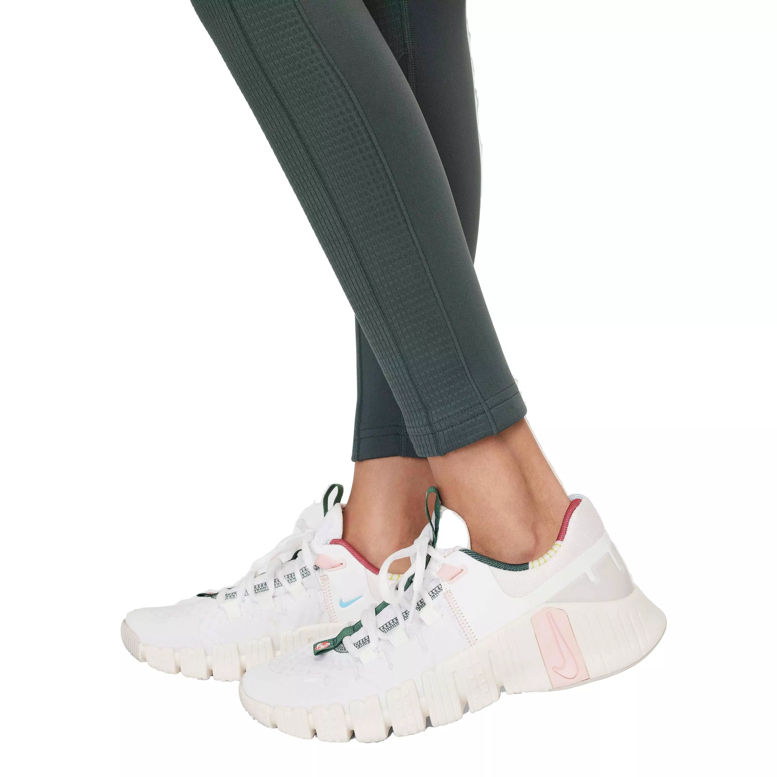 Nike Big Girls' Pro Therma-FIT Mid-Rise Leggings - GREEN