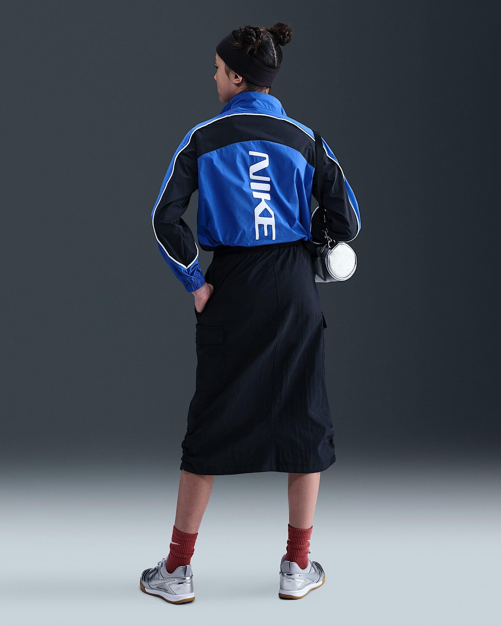 Nike Sportswear 1/4 Zip Big Girls' Blue Track Jacket