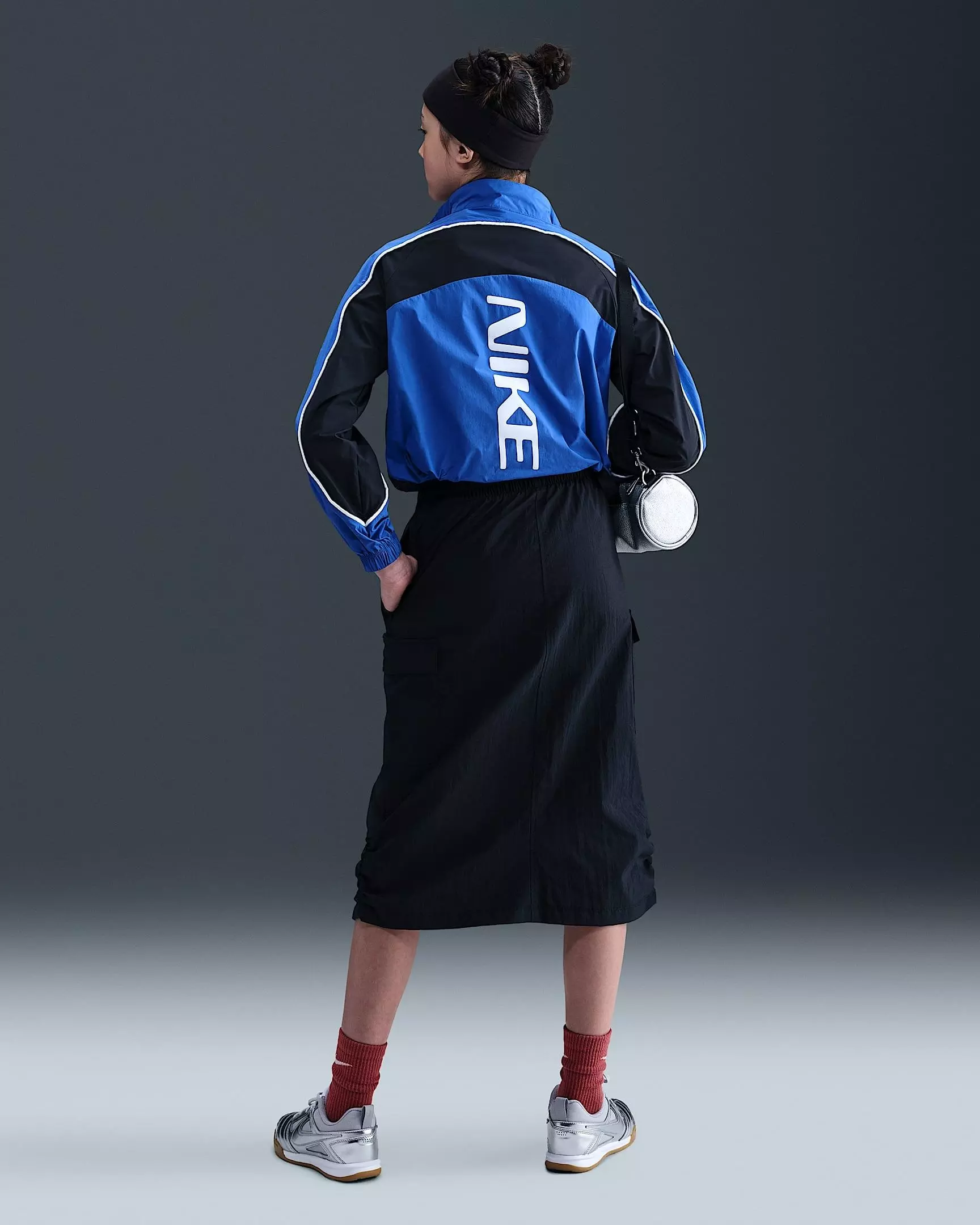 Nike Big Girls' Sportswear 1/4 Zip Track Jacket - Blue - BLUE