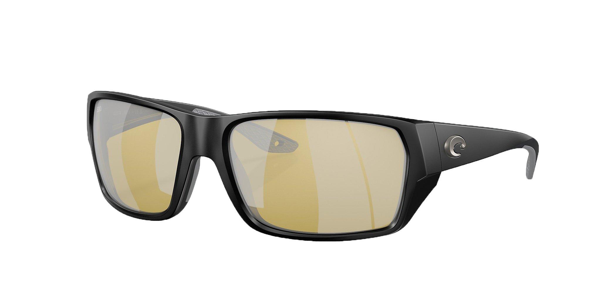 Costa Del Mar Tailfin M Sunrise Silver Mirror Polarized Sunglasses - Matte Black - BLACK Thumbnail View 1