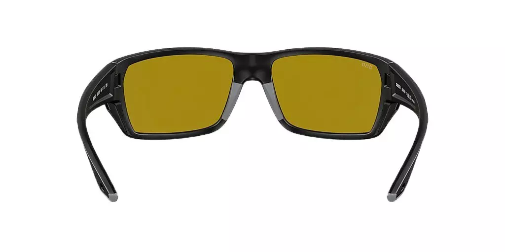 Costa Del Mar Tailfin M Sunrise Silver Mirror Polarized Sunglasses - Matte Black - BLACK