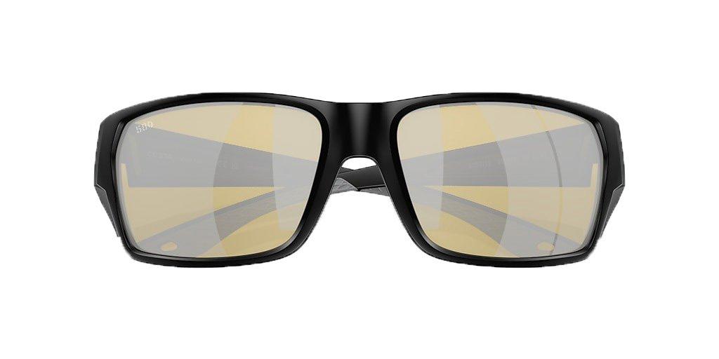 Costa Del Mar Tailfin M Sunrise Silver Mirror Polarized Sunglasses - Matte Black - BLACK Thumbnail View 5