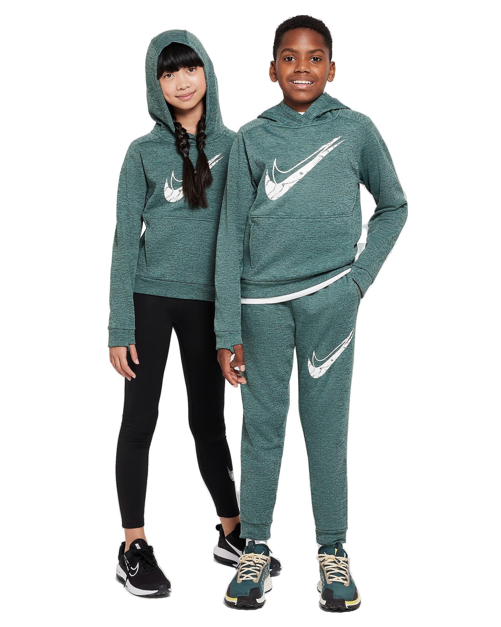 Nike Big Kids' Multi Stain Repel Therma-FIT Hoodie - GREEN Thumbnail View 7