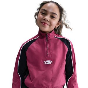 Nike Big Girls' Sportswear 1/4 Zip Track Jacket - Purple