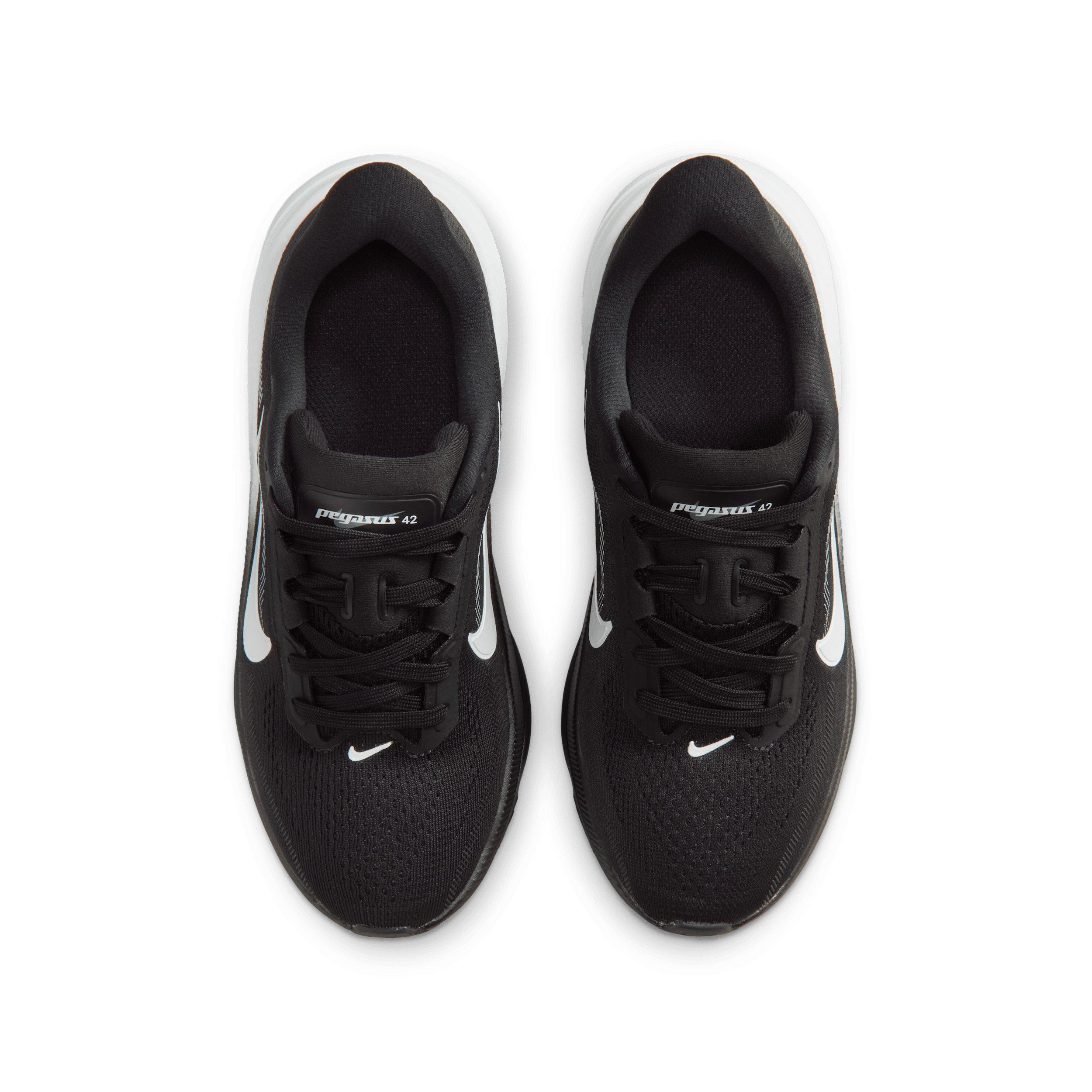 Nike Pegasus 42 "Black/Photon Dust/White" Grade School Boys' Running Shoe - BLACK/DUST/WHITE Thumbnail View 4