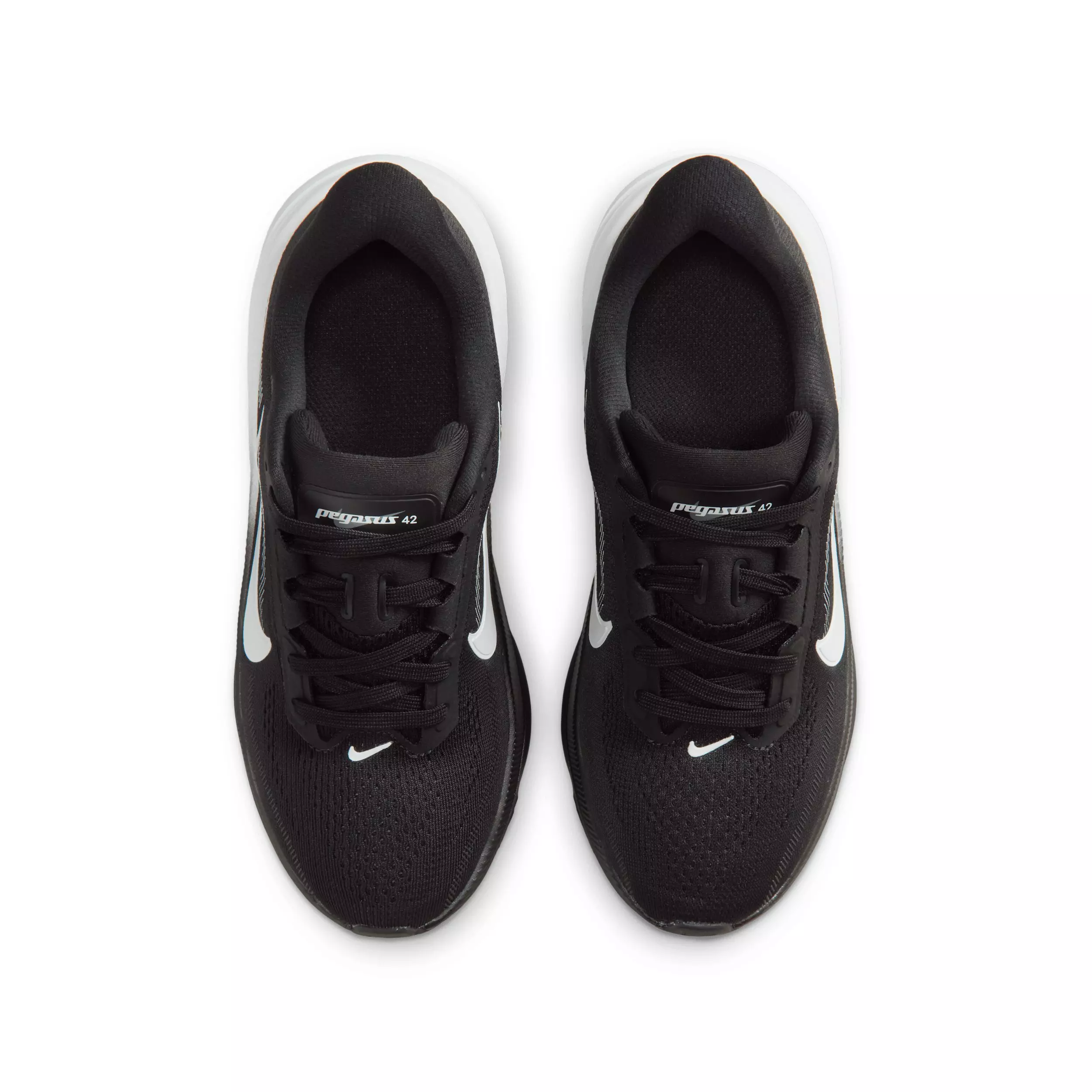 Nike Pegasus 42 "Black/Photon Dust/White" Grade School Boys' Running Shoe - BLACK/DUST/WHITE