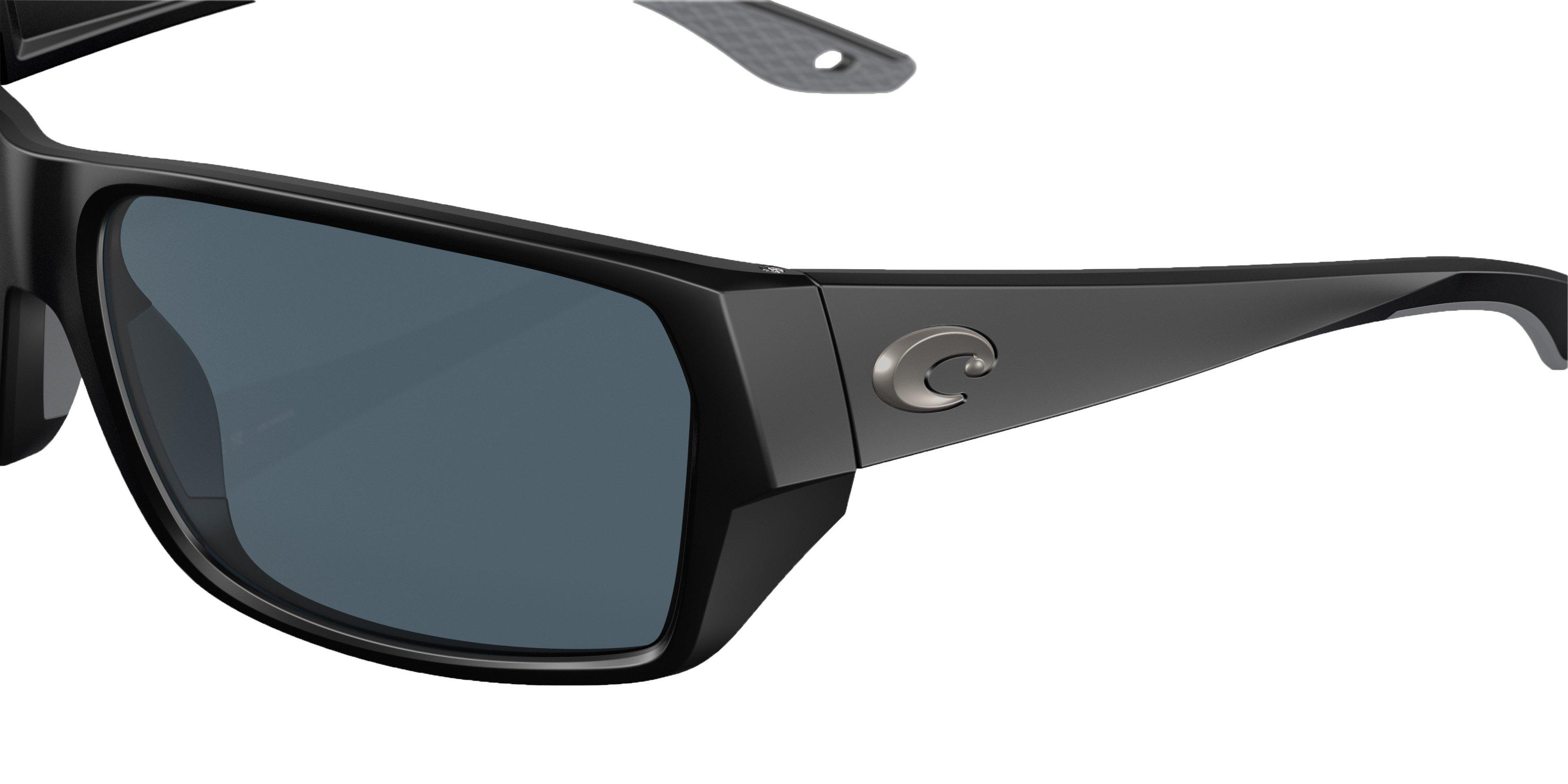 Costa Del Mar Tailfin S Black Polarized Polycarbonate Sunglasses - Matte Black - BLACK Thumbnail View 6