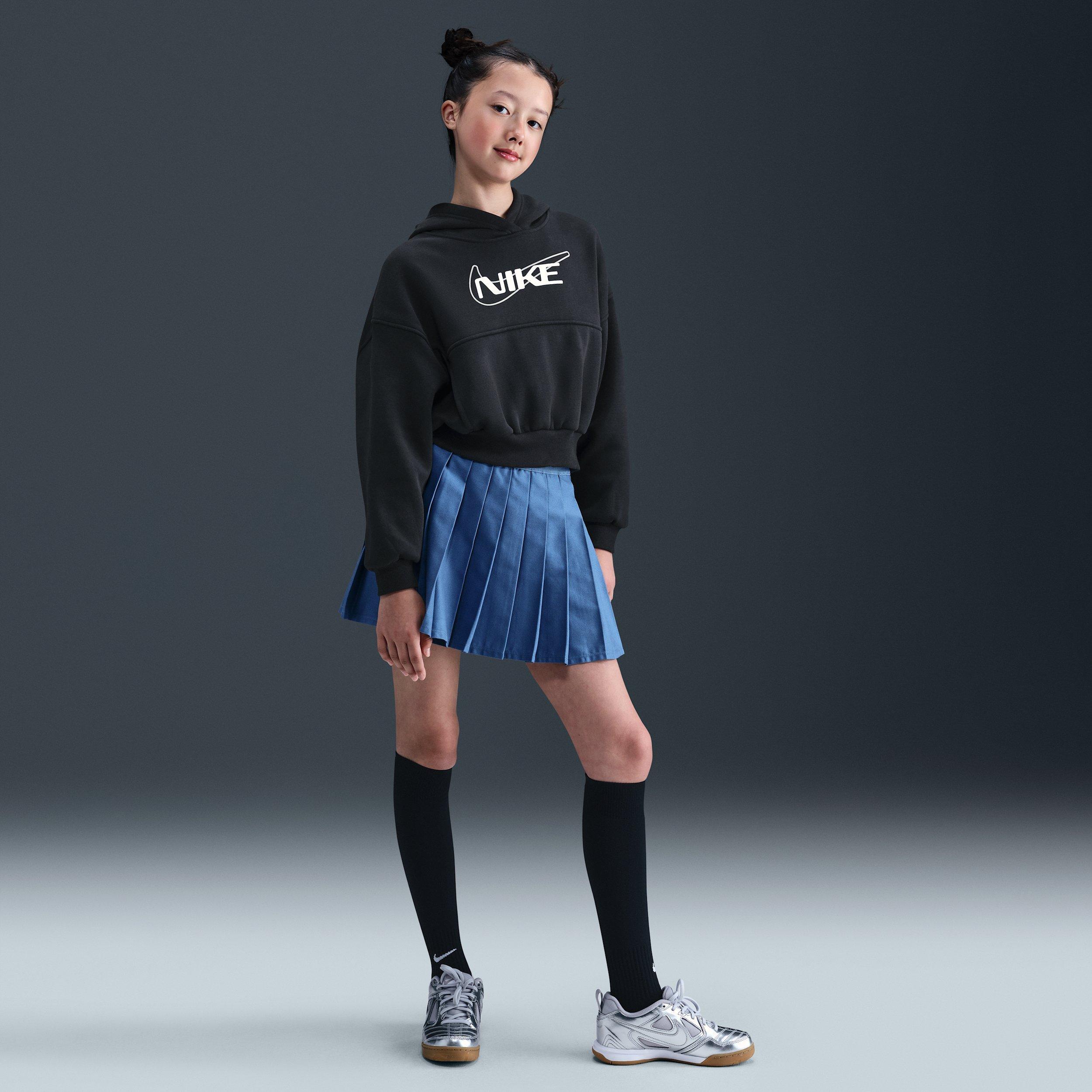 Nike Sportswear Club Fleece Big Girls' Black Oversized Hoodie