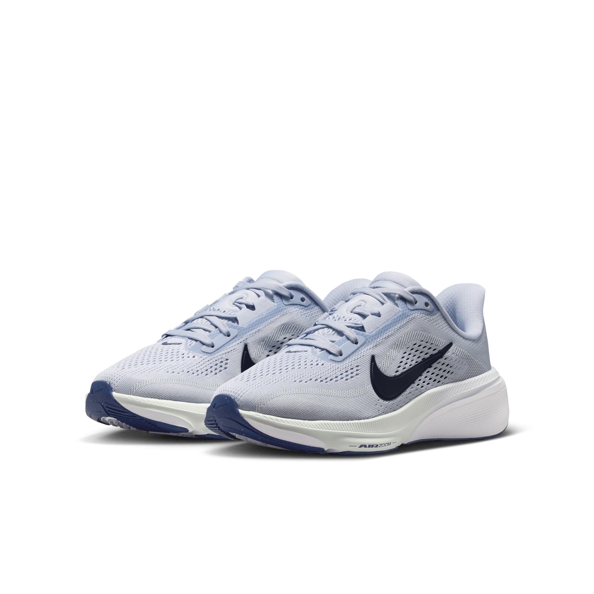 Nike Pegasus 42 "Football Grey/Football Grey/Barely Green/Blue Void" Grade School Boys' Running Shoe - GREY/GREY/GREEN/BLUE Thumbnail View 3