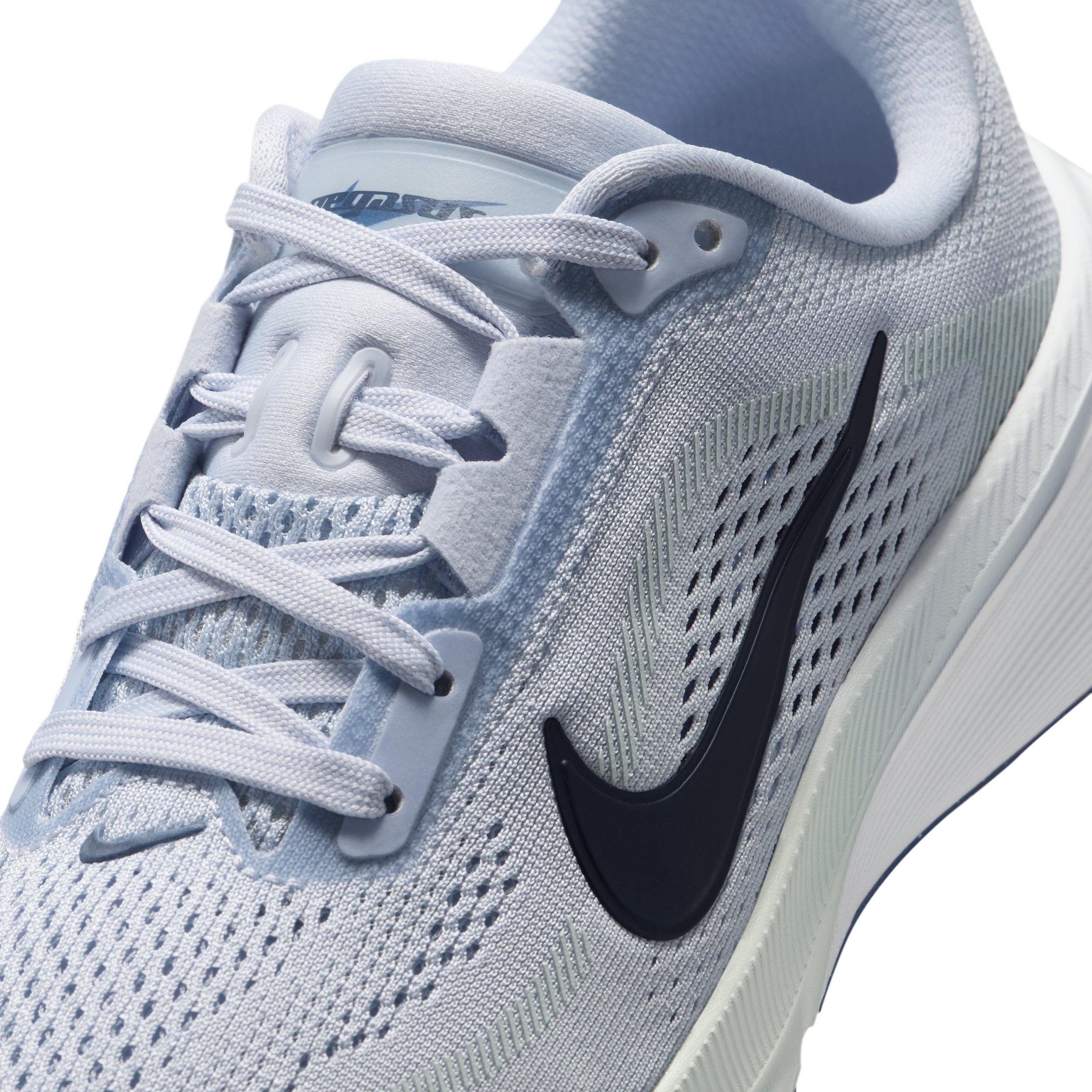 Nike Pegasus 42 "Football Grey/Football Grey/Barely Green/Blue Void" Grade School Boys' Running Shoe - GREY/GREY/GREEN/BLUE Thumbnail View 7