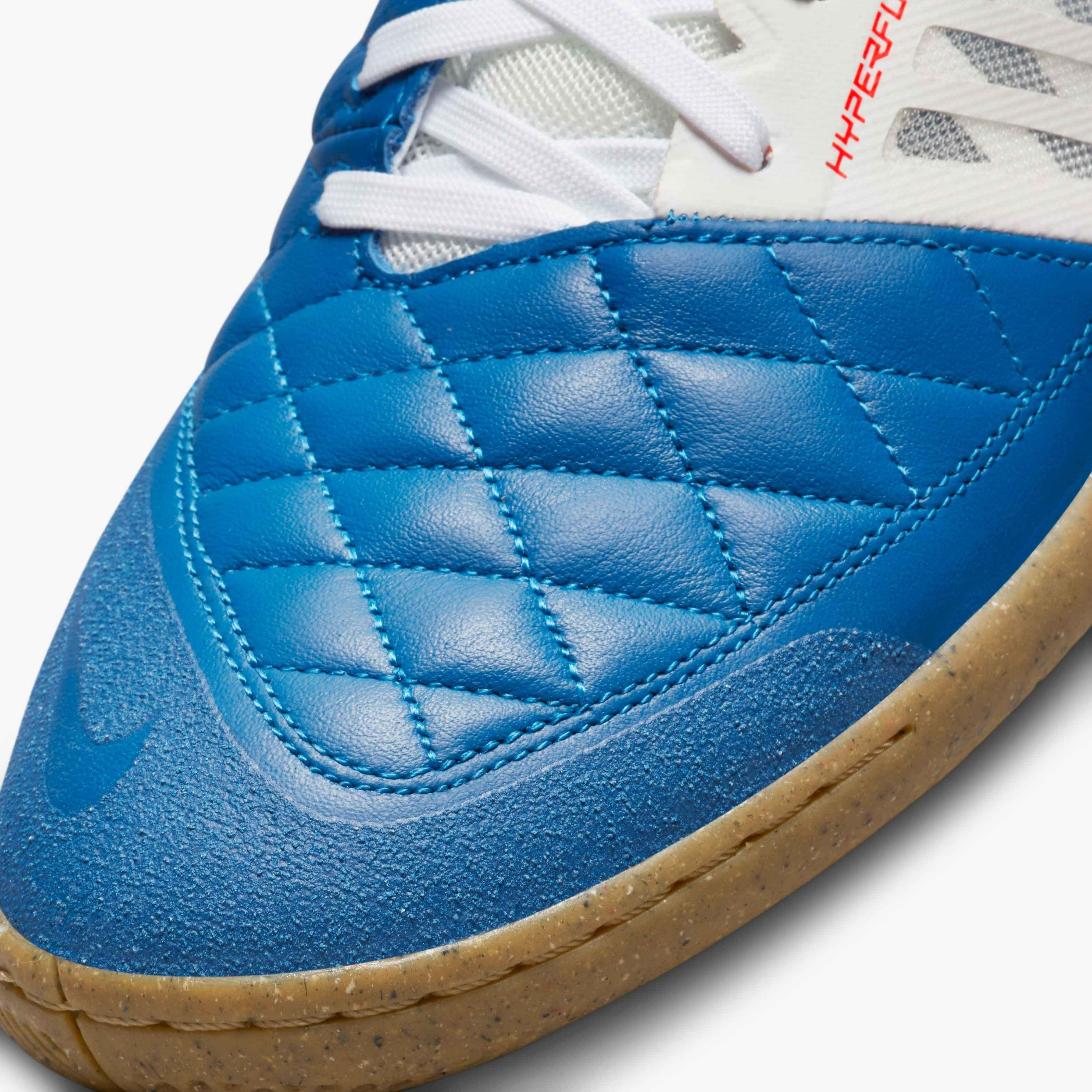 Nike Lunar Gato II IC "Sail/Blue Jay-White-Gum Lt Brown" Grade School Kids' Soccer Shoe - BLUE/WHITE Thumbnail View 6