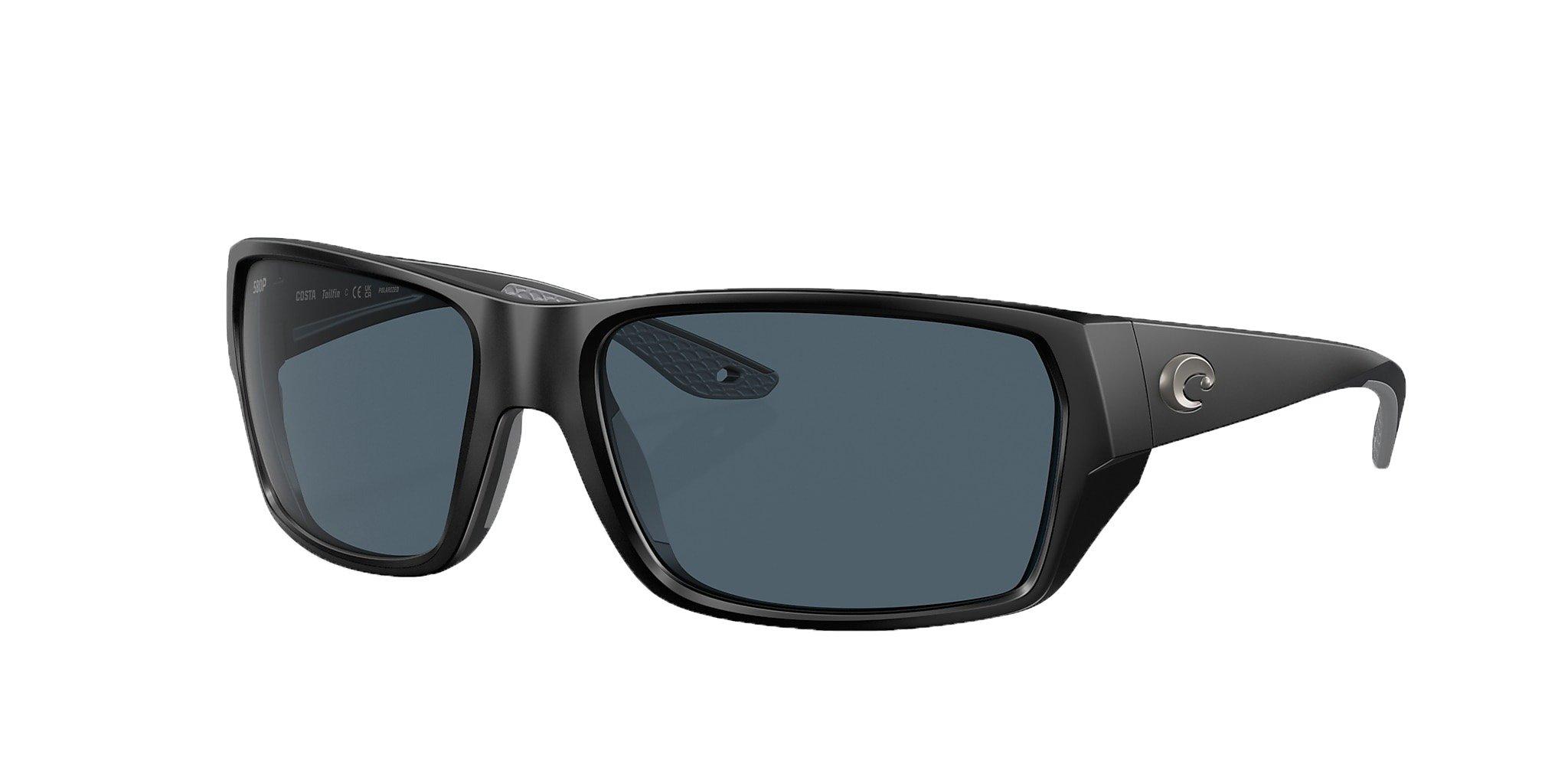 Costa Del Mar Tailfin M Grey Polarized Polycarbonate Sunglasses - Matte Black - BLACK Thumbnail View 1