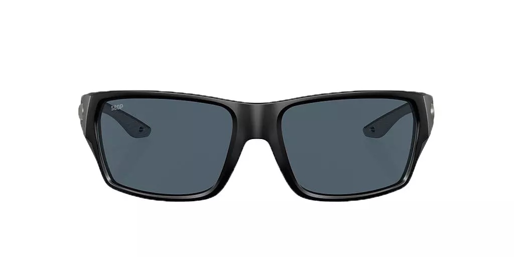 Costa Del Mar Tailfin M Grey Polarized Polycarbonate Sunglasses - Matte Black - BLACK