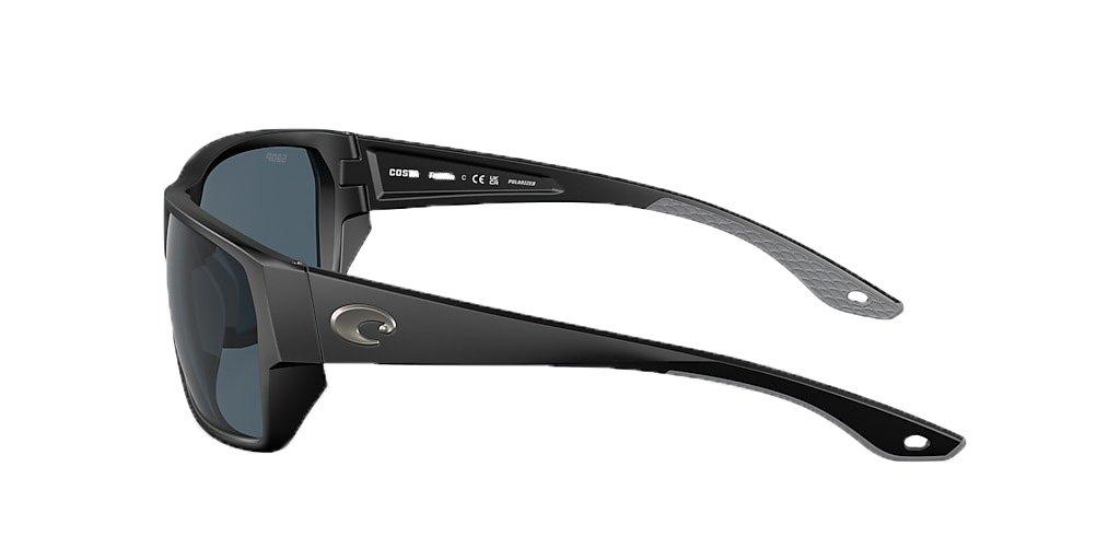 Costa Del Mar Tailfin M Grey Polarized Polycarbonate Sunglasses - Matte Black - BLACK Thumbnail View 4